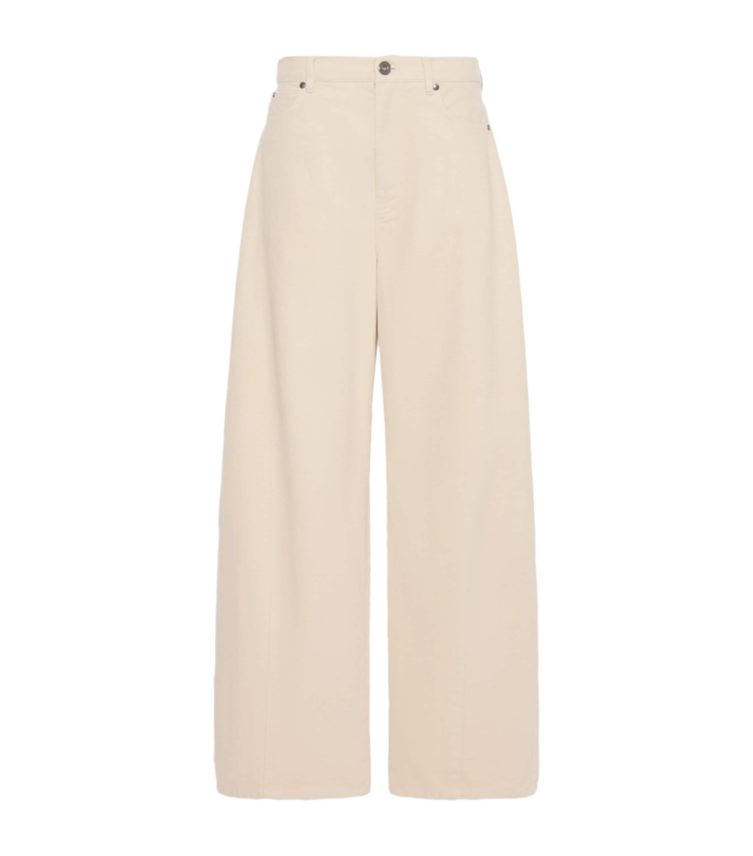 Weekend Max Mara Wide-leg Jeans In Ivory