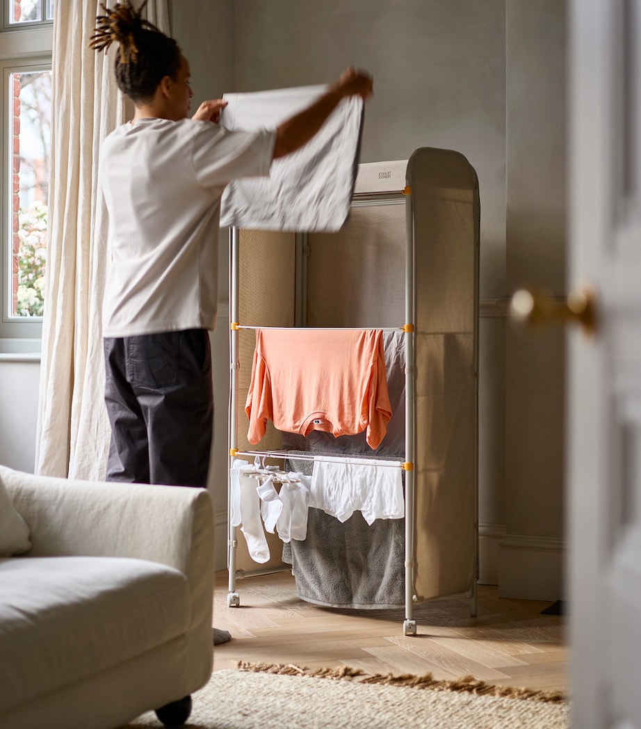 3-Tier Eclipse Clothes Airer with Screen ECRU Image 3