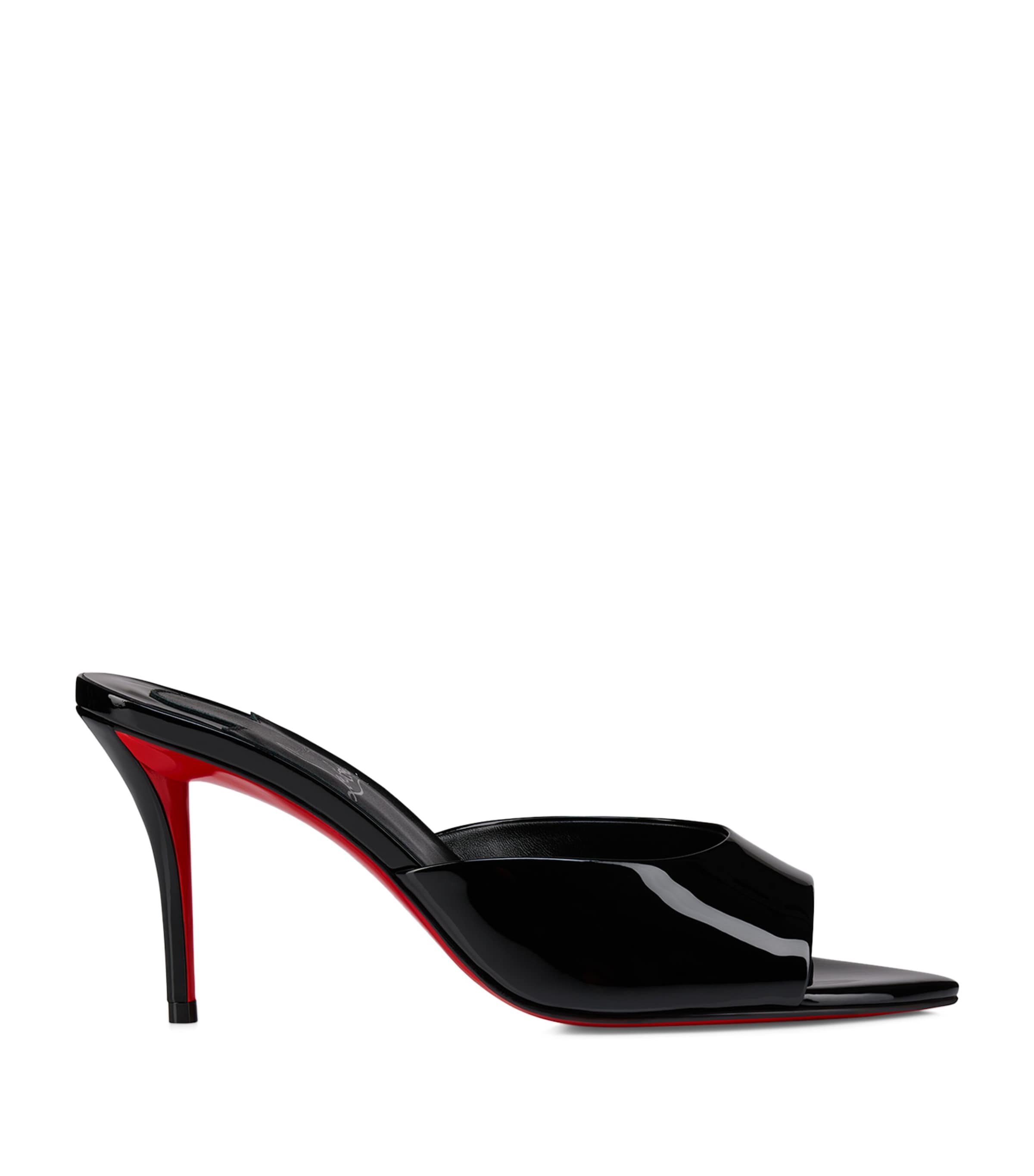 CHRISTIAN LOUBOUTIN MISS Z PATENT CALF LEATHER MULES 80