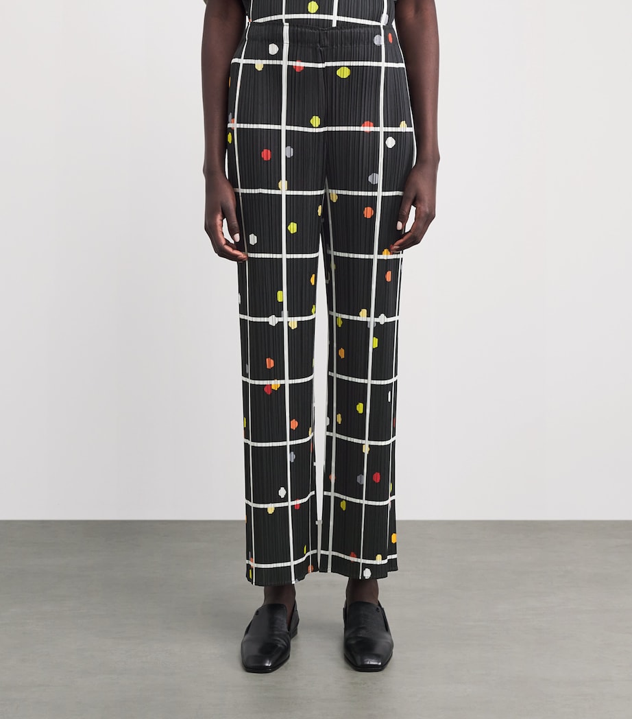 Pleats Please Issey Miyake Womens Crossing Dots Trousers Black Image 4