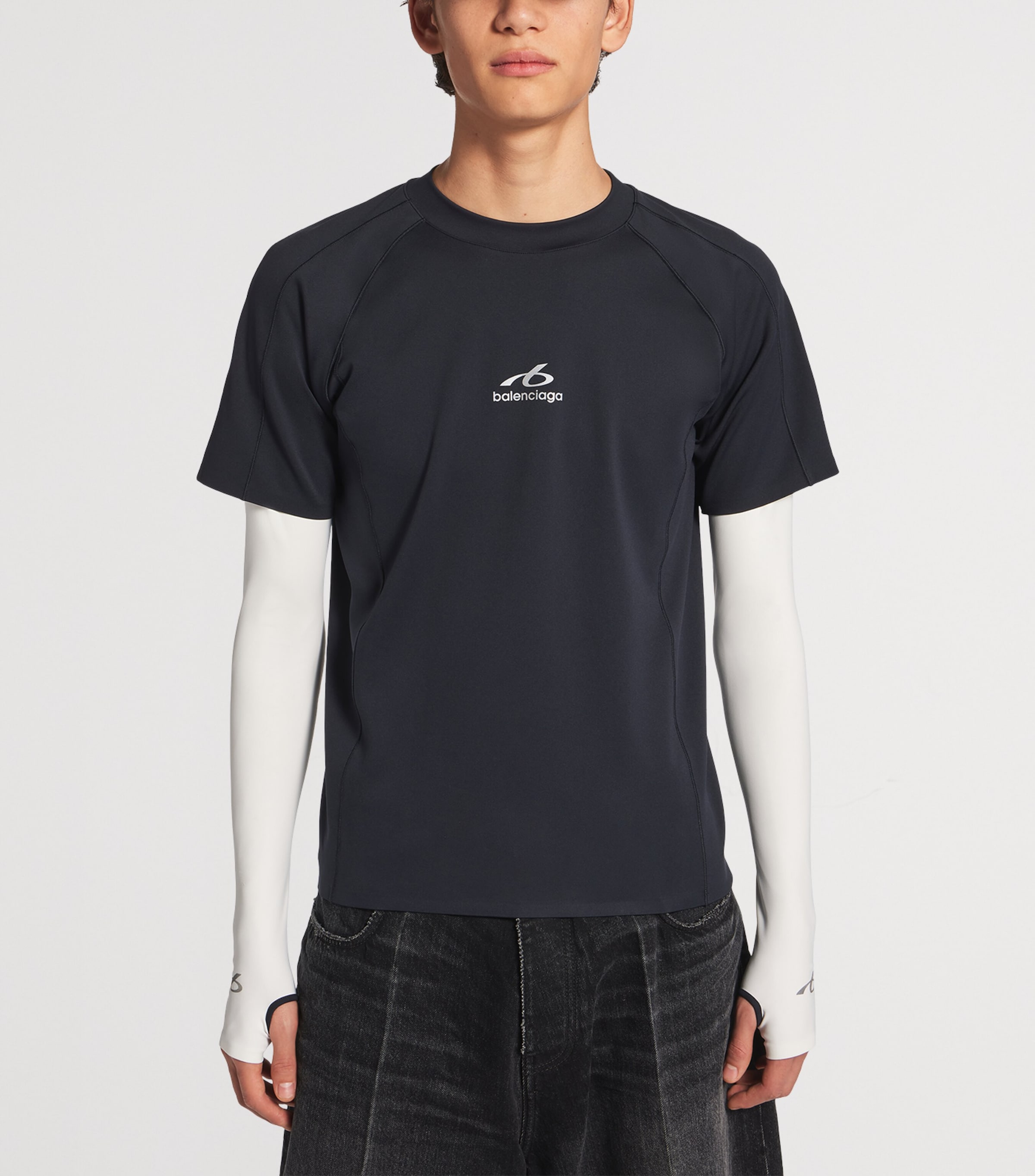 Balenciaga Mens Technical Double-Layer T-Shirt Image 5