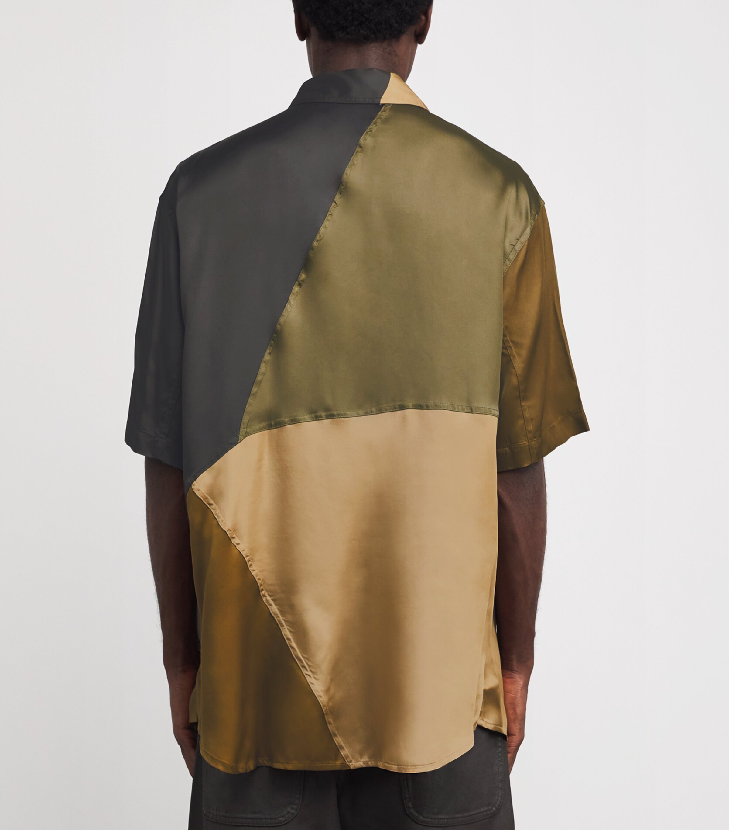 Song For The Mute Mens Panelled Short-Sleeve Shirt Image 4