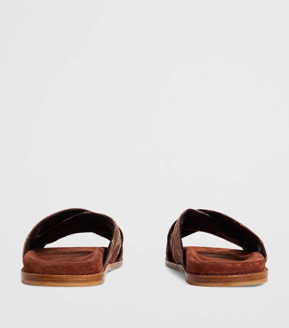 Embroidered Crossover Slides VICUNA Image 4