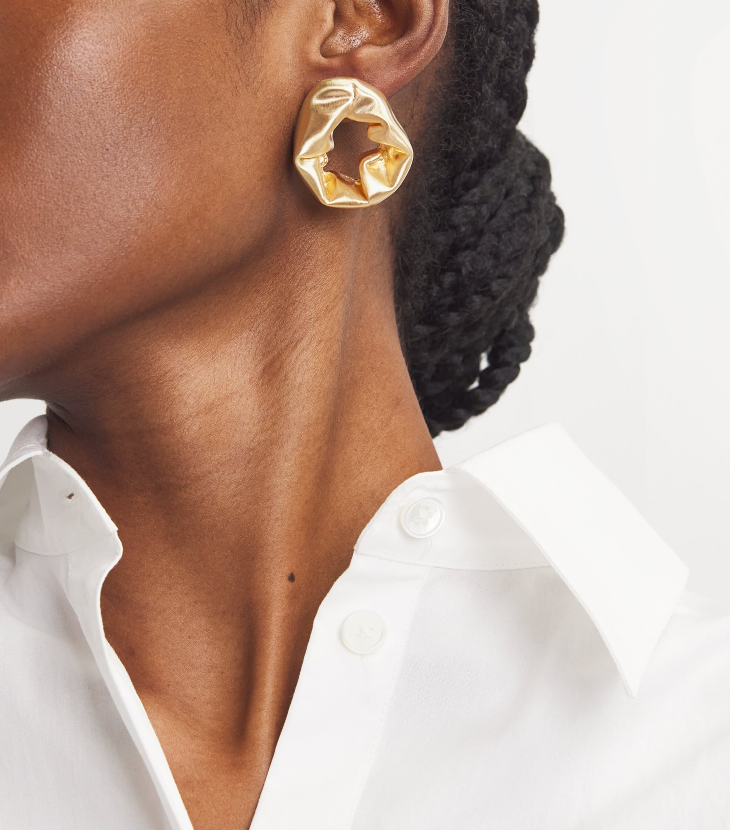 Completedworks Gold-Plated Scrunch Earrings | Harrods US