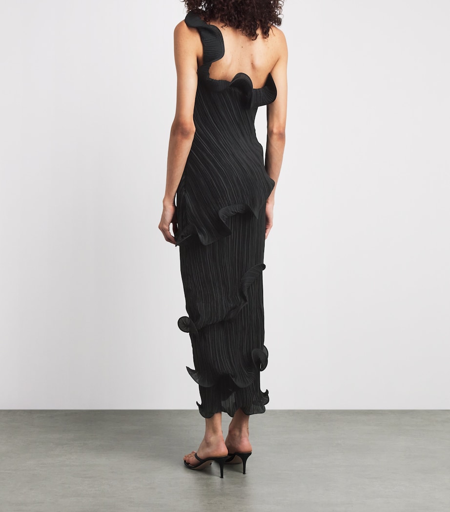 Cult Gaia Womens Pleated Payton Gown Black Image 4