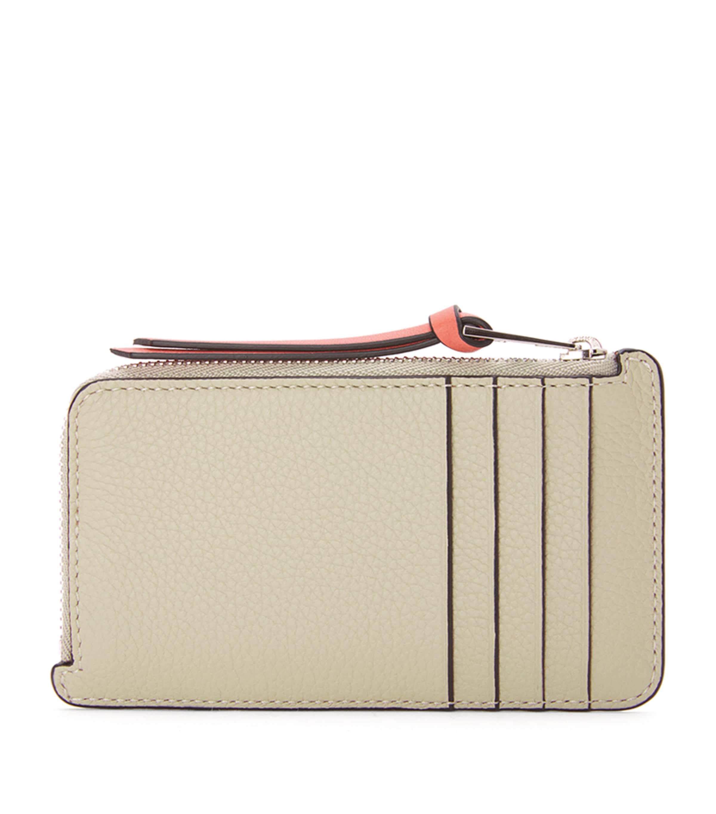 Leather Coin Card Holder LIGHT OAT/HONEY Image 3