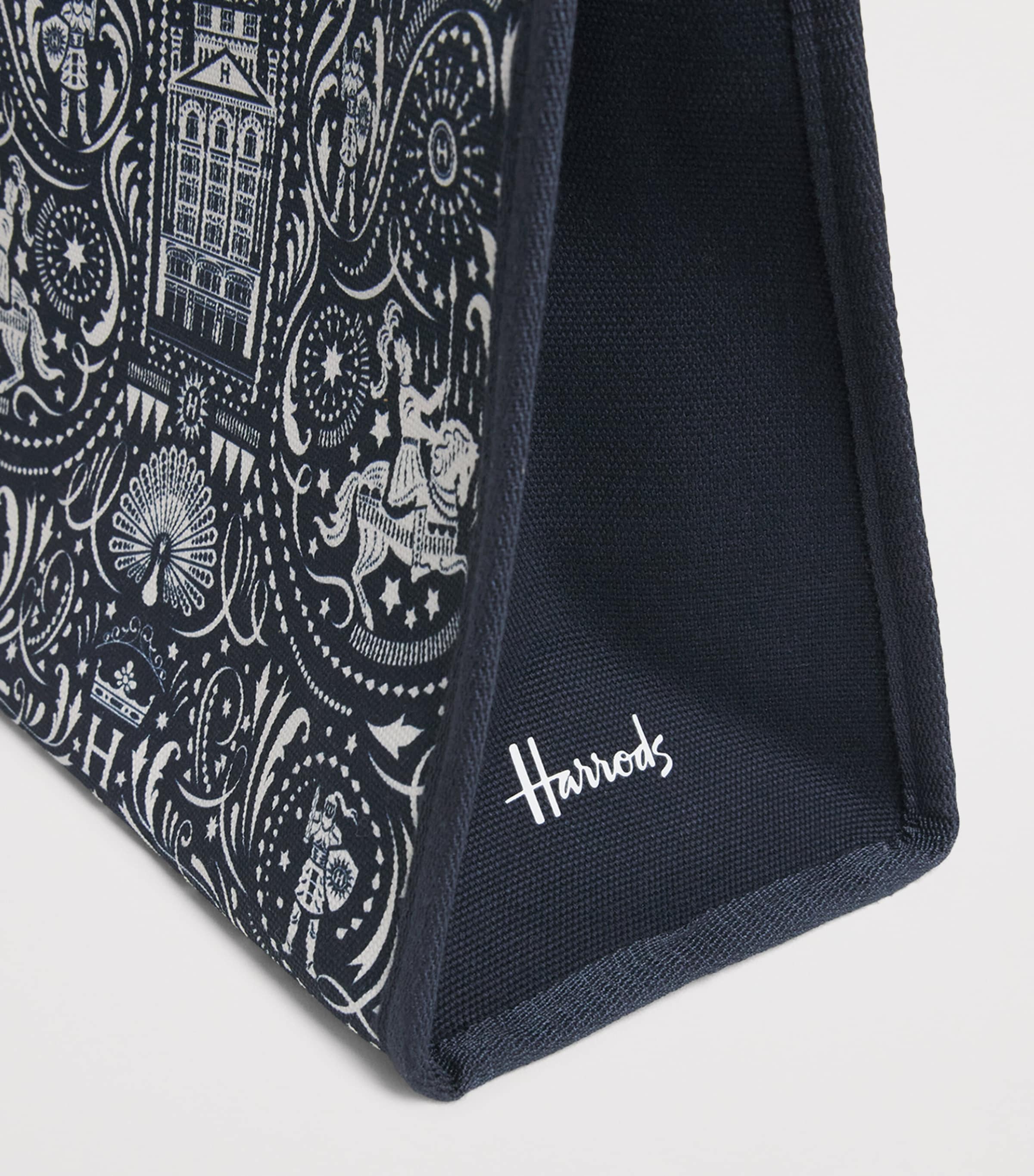 Harrods Small Knights of Brompton Tote Bag Multi Print Image 4