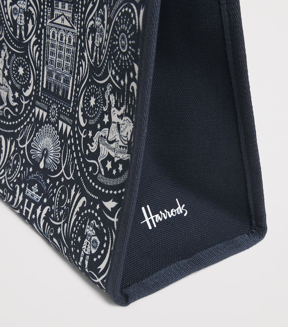 Harrods Small Knights of Brompton Tote Bag Multi Print Image 4