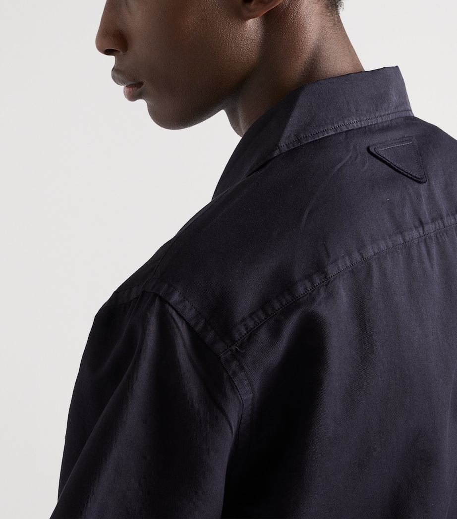 Prada Mens Cotton-Silk Bowling Shirt Image 6