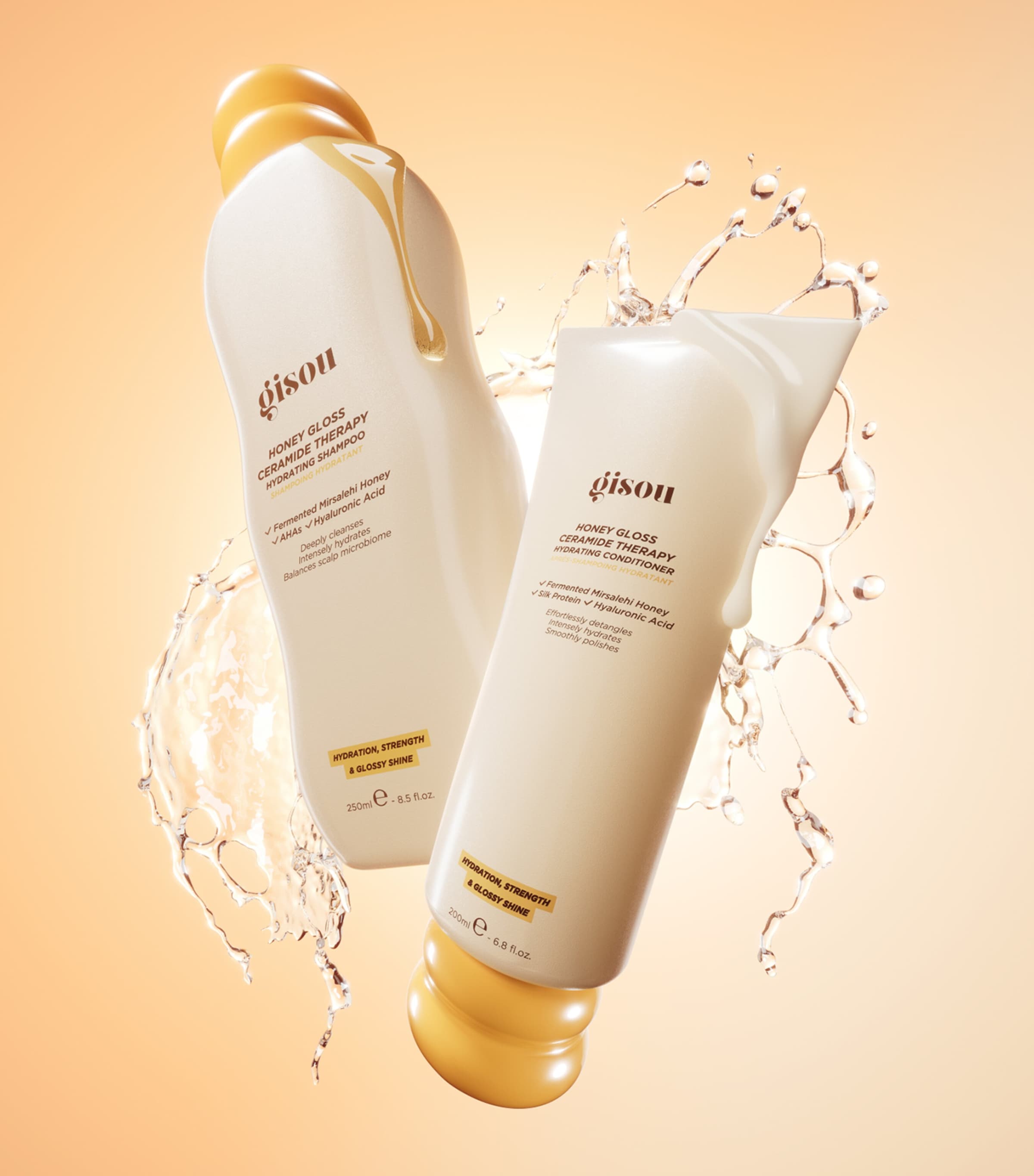 Honey Gloss Ceramide Therapy Hydrating Conditioner (200ml) NO COLOUR Image 2