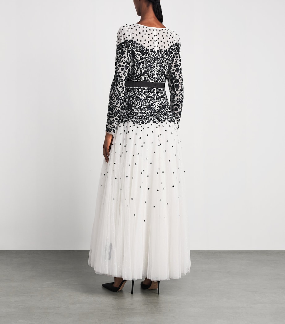 Needle & Thread Womens Gilded Lace Maxi Dress Chalk/graphite Image 4