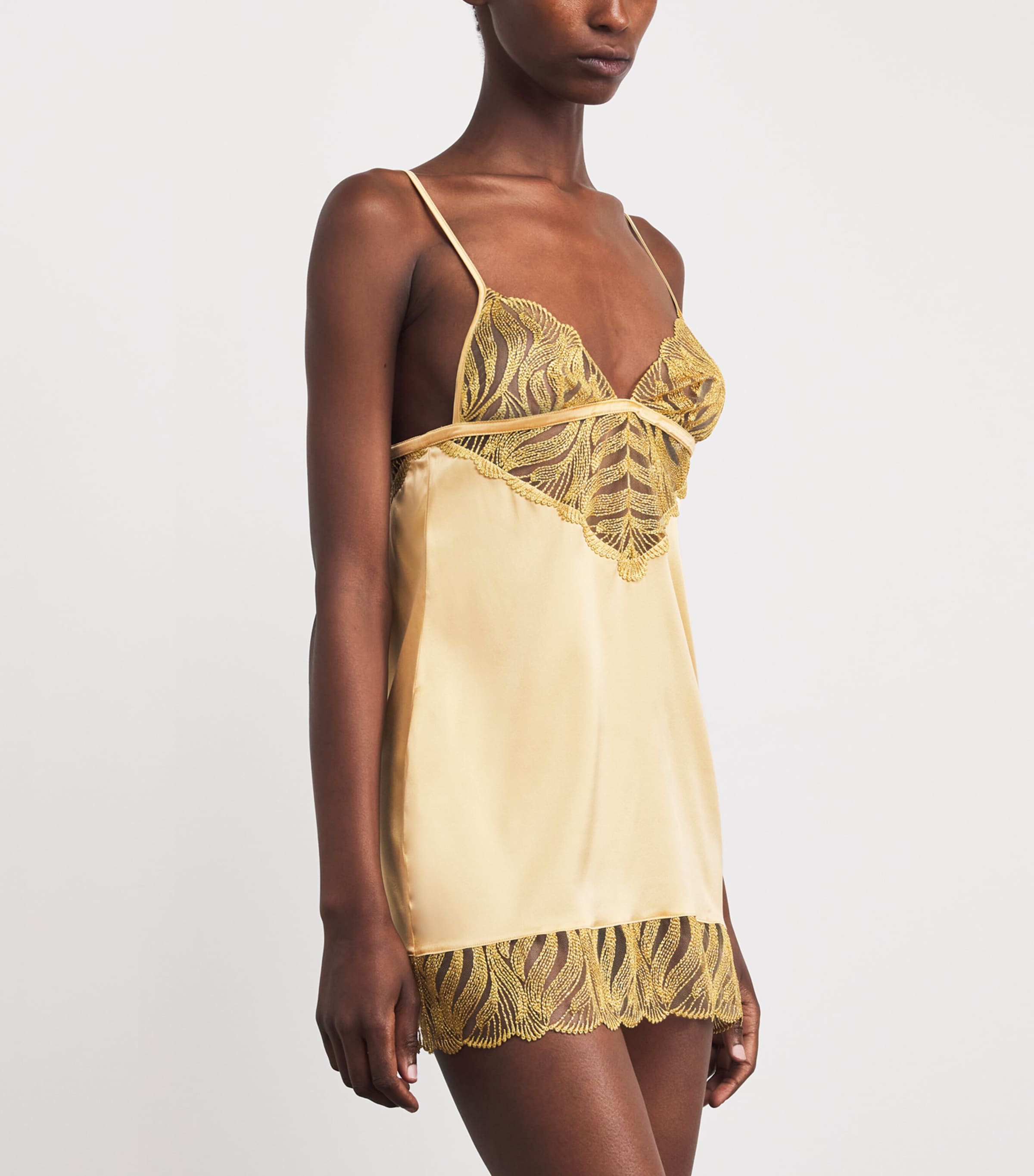 Celeste Satin Slip GOLD Image 2