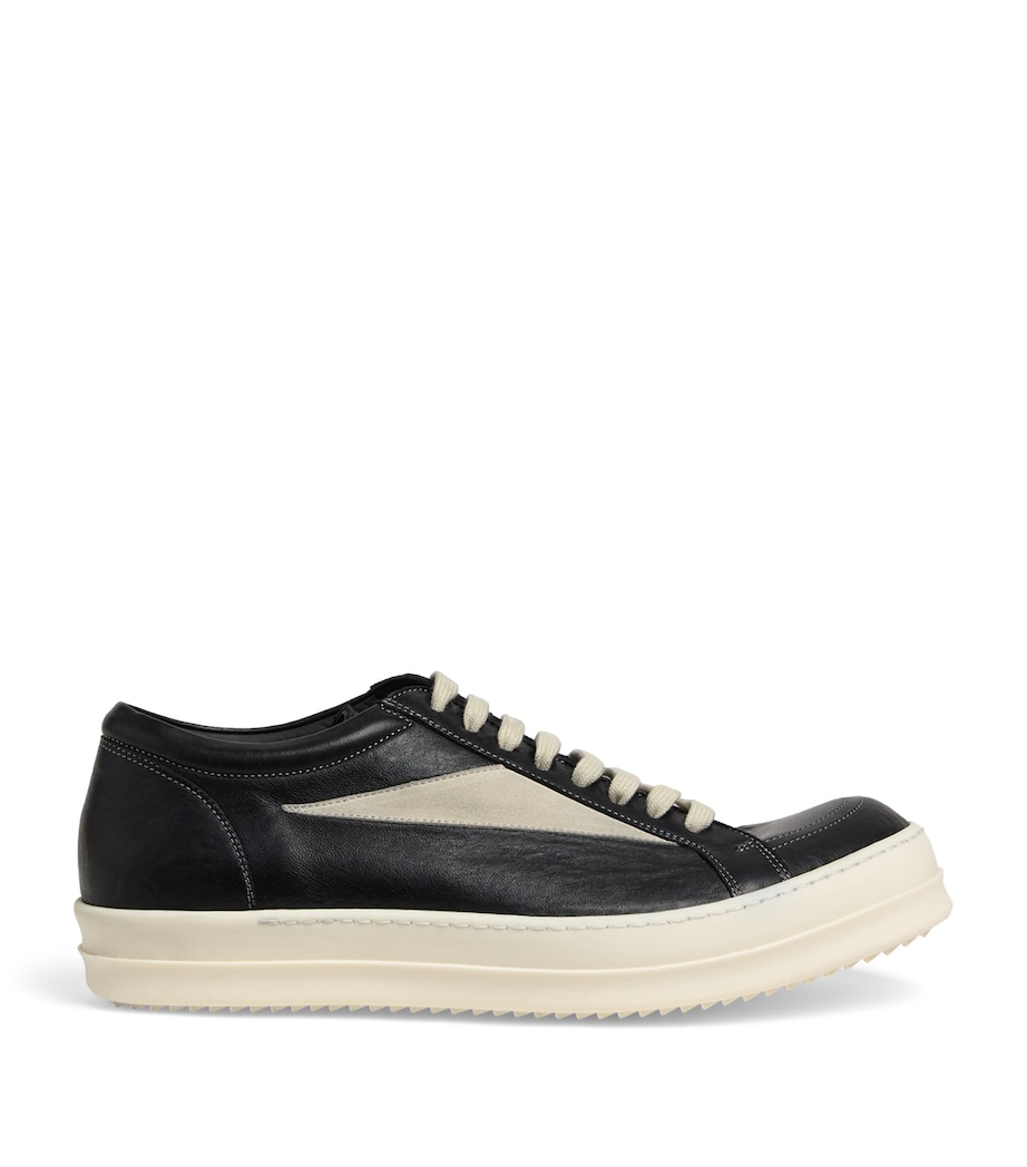 Tumbled Lambskin Vintage Low-Top Sneakers BLACK/MILK/MILK/ 911 Image 1