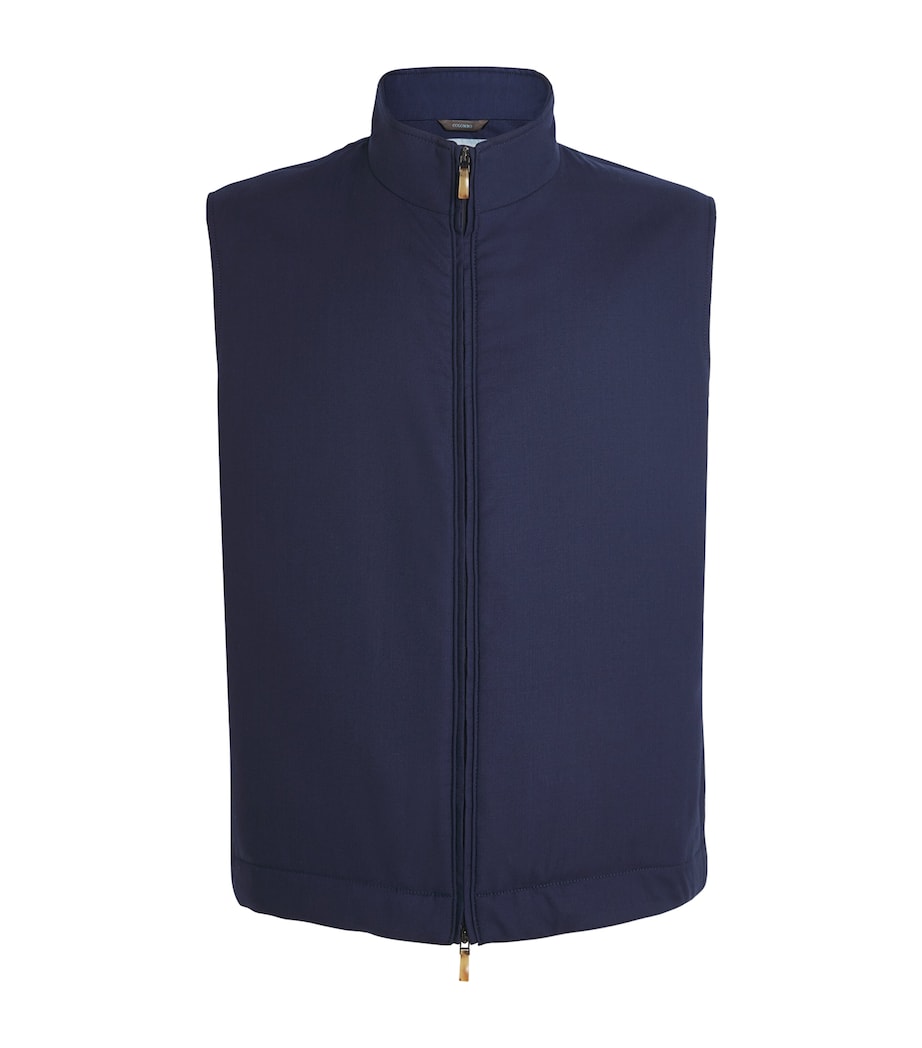 Cashmere-Silk-Lined Gilet 46237 DARK BLUE Image 1
