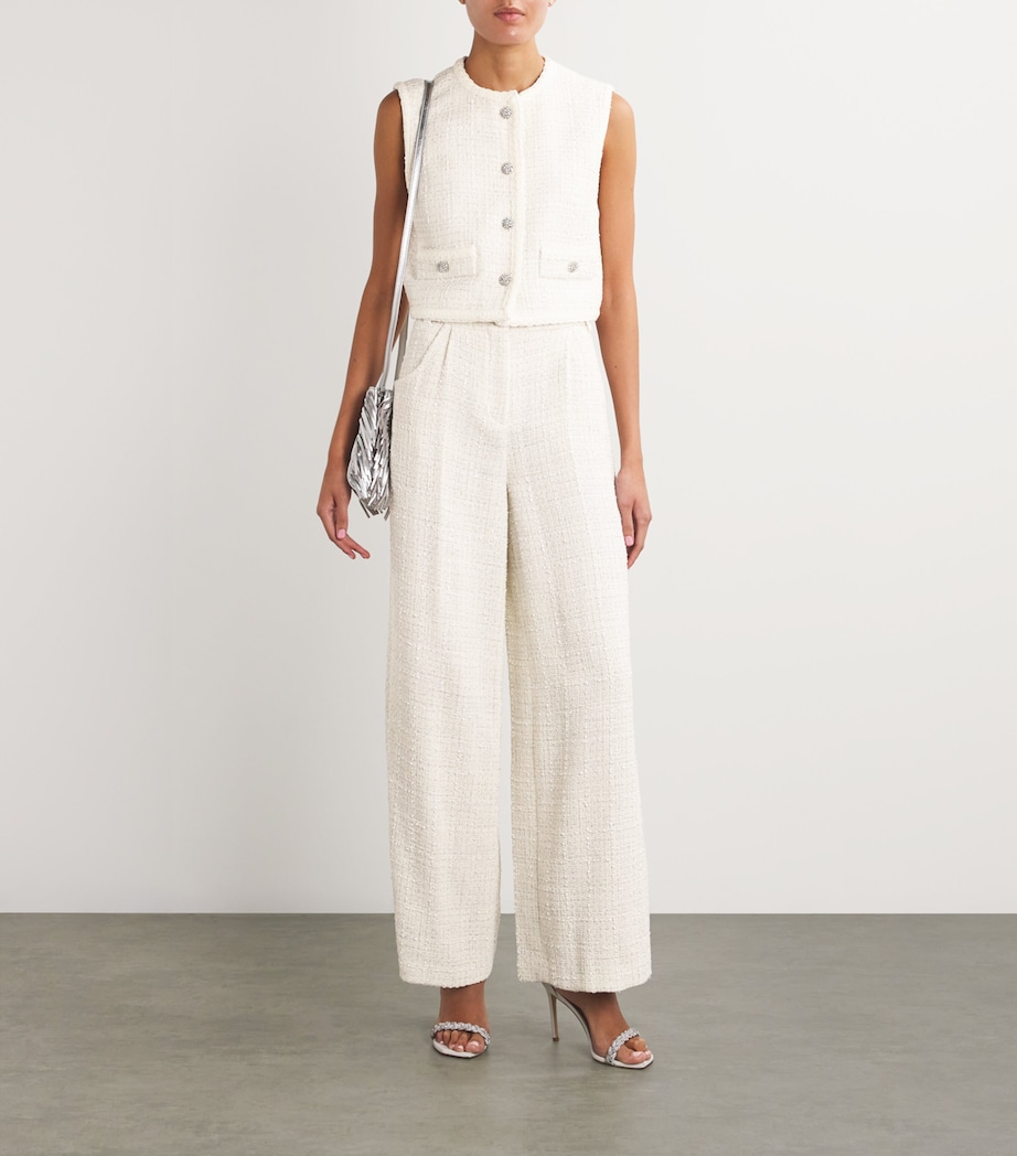 Tweed Wide-Leg Trousers ECRU Image 2