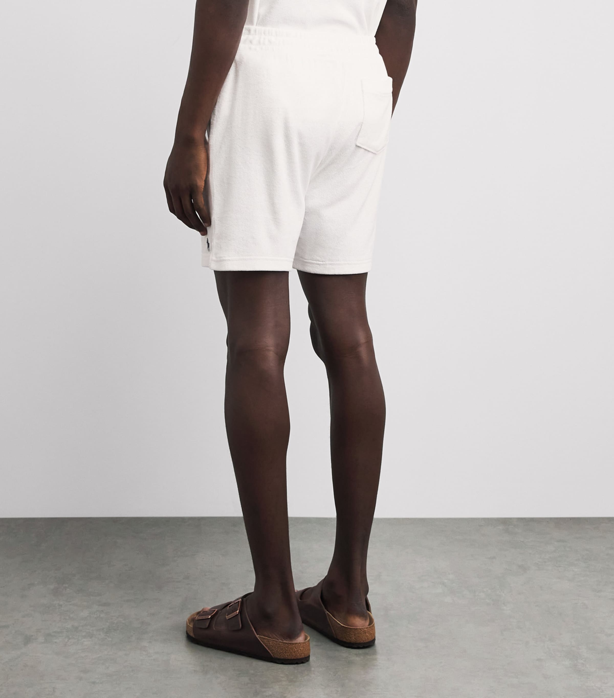 Polo Ralph Lauren Mens Cotton-Blend Terry Cloth Shorts White Image 5