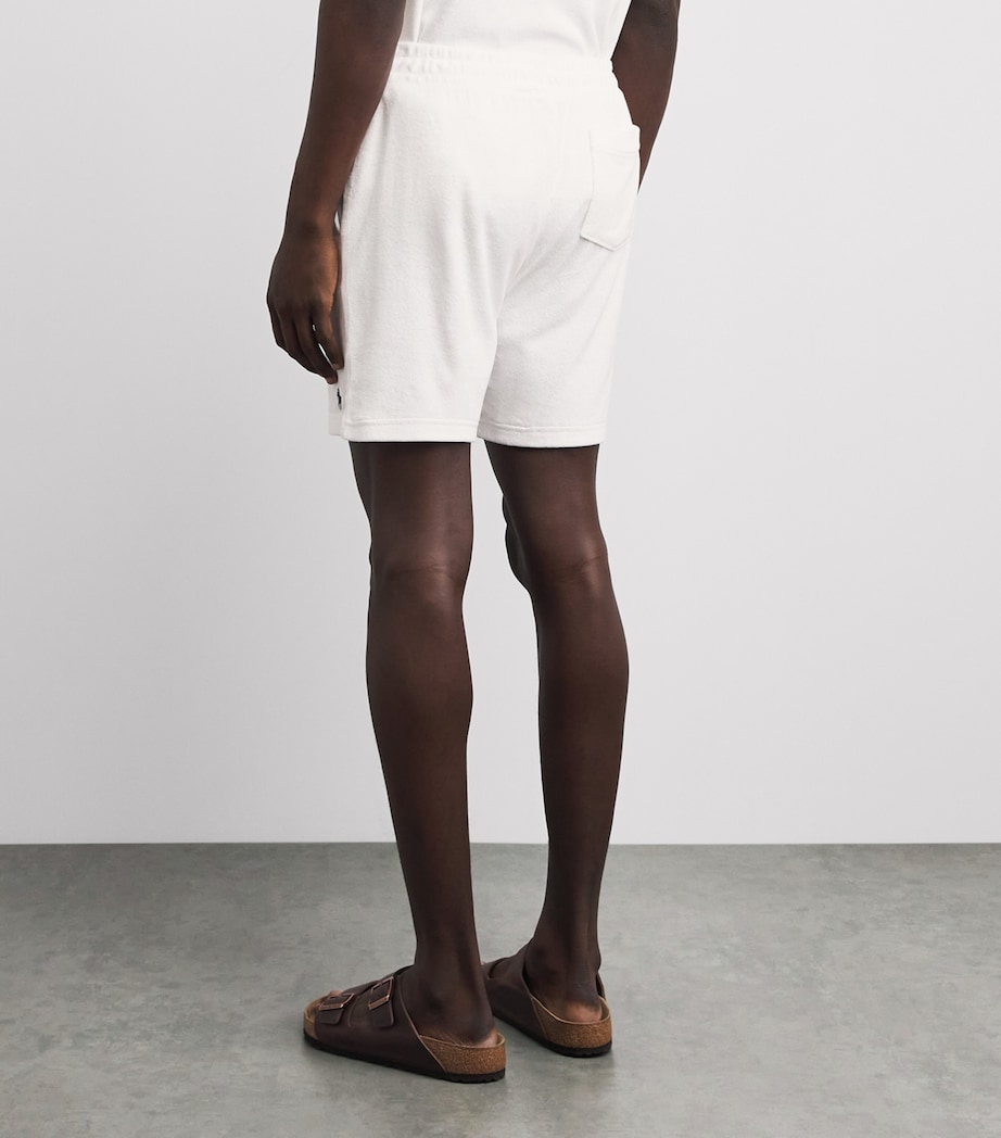 Polo Ralph Lauren Mens Cotton-Blend Terry Cloth Shorts White Image 5