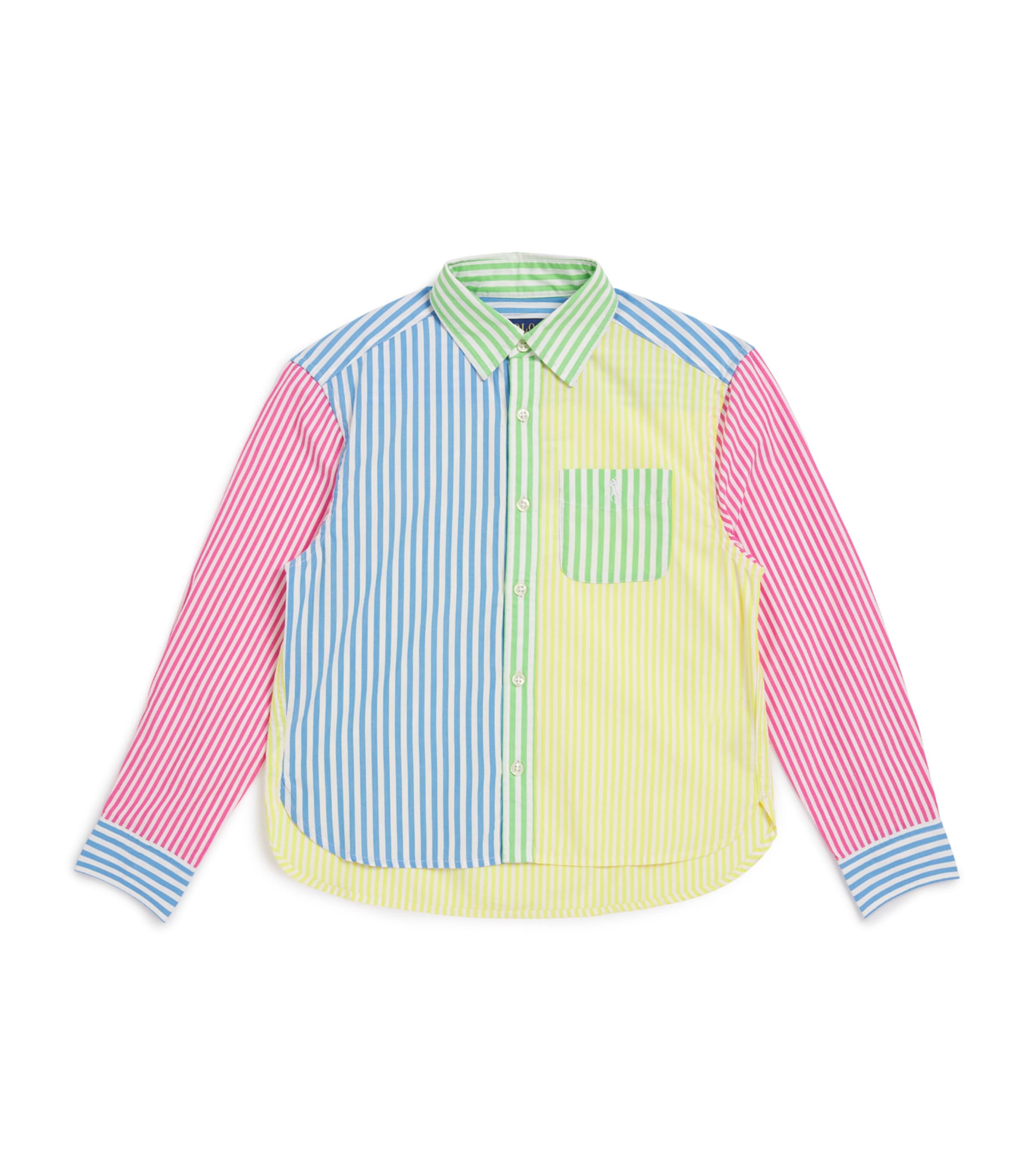 Shop Ralph Lauren Cotton Stripe Colour-block Shirt