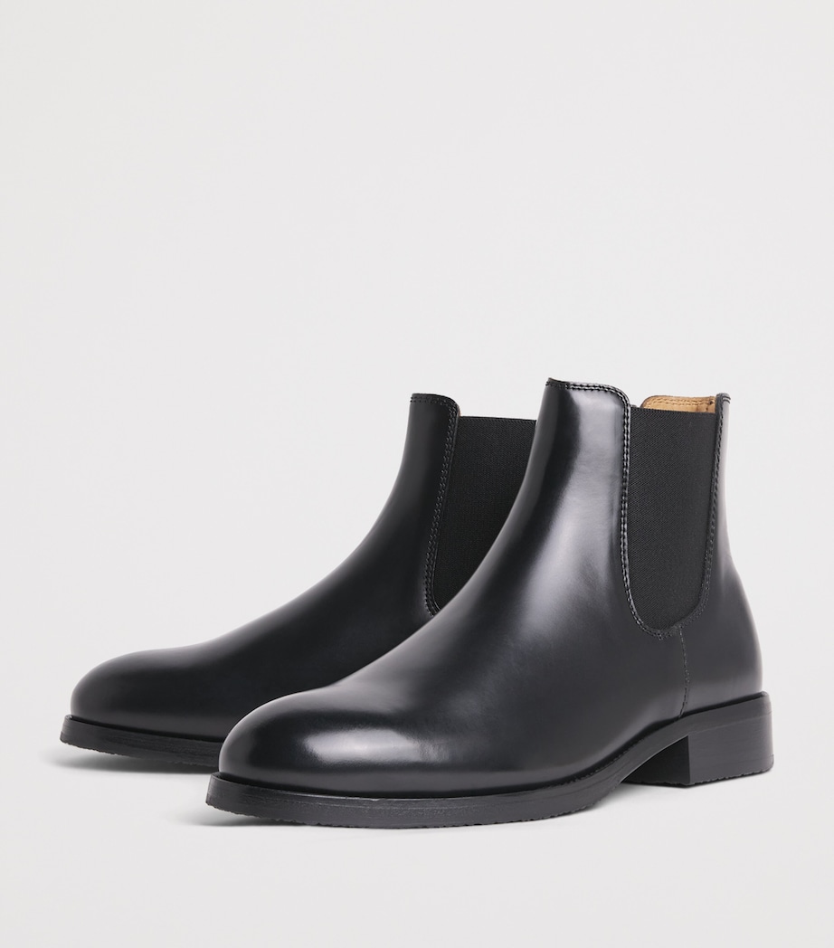 Sandro Paris Leather Chelsea Boots Black Image 3