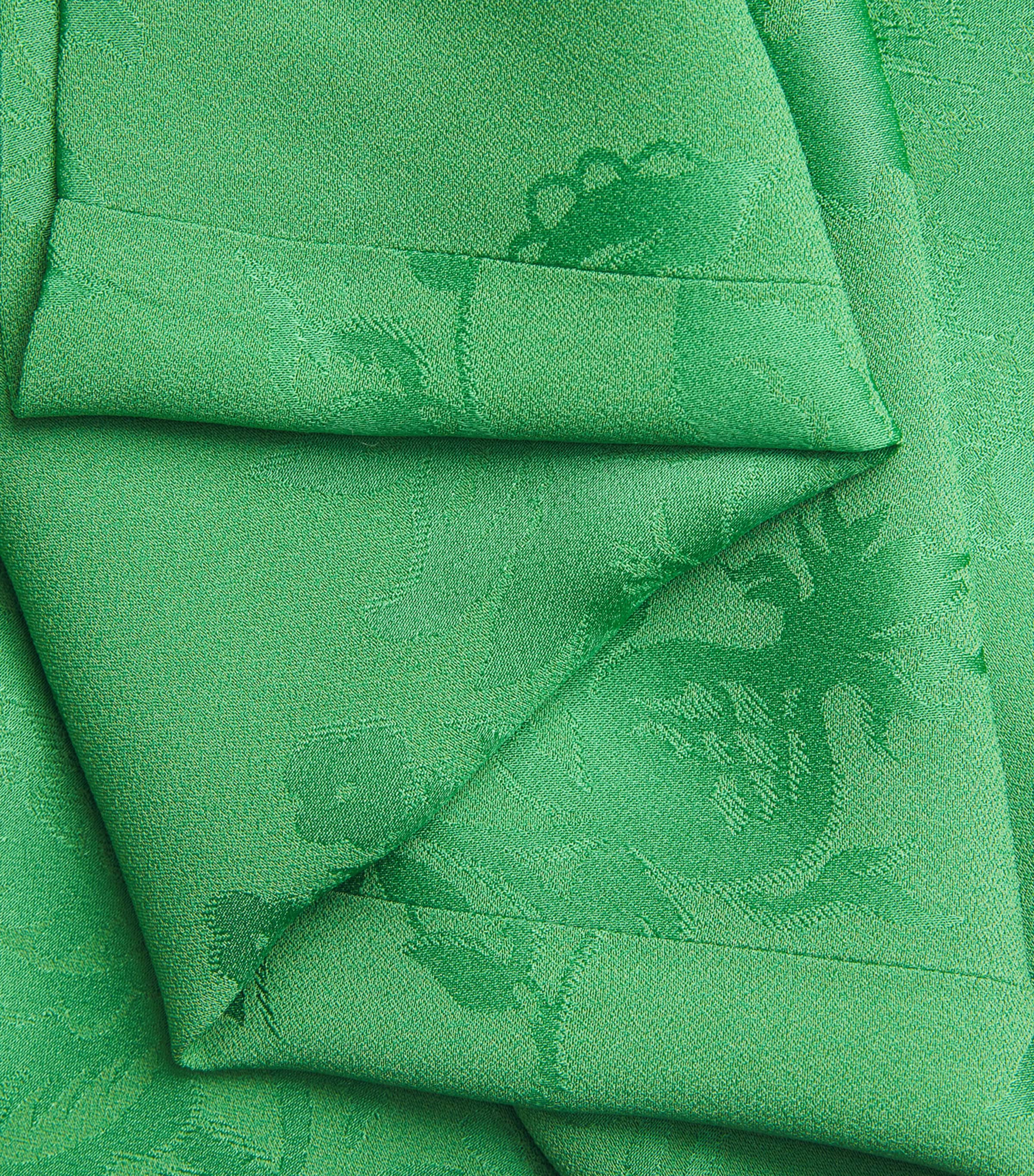 Satin Floral Wide-Leg Trousers V0396 Image 5