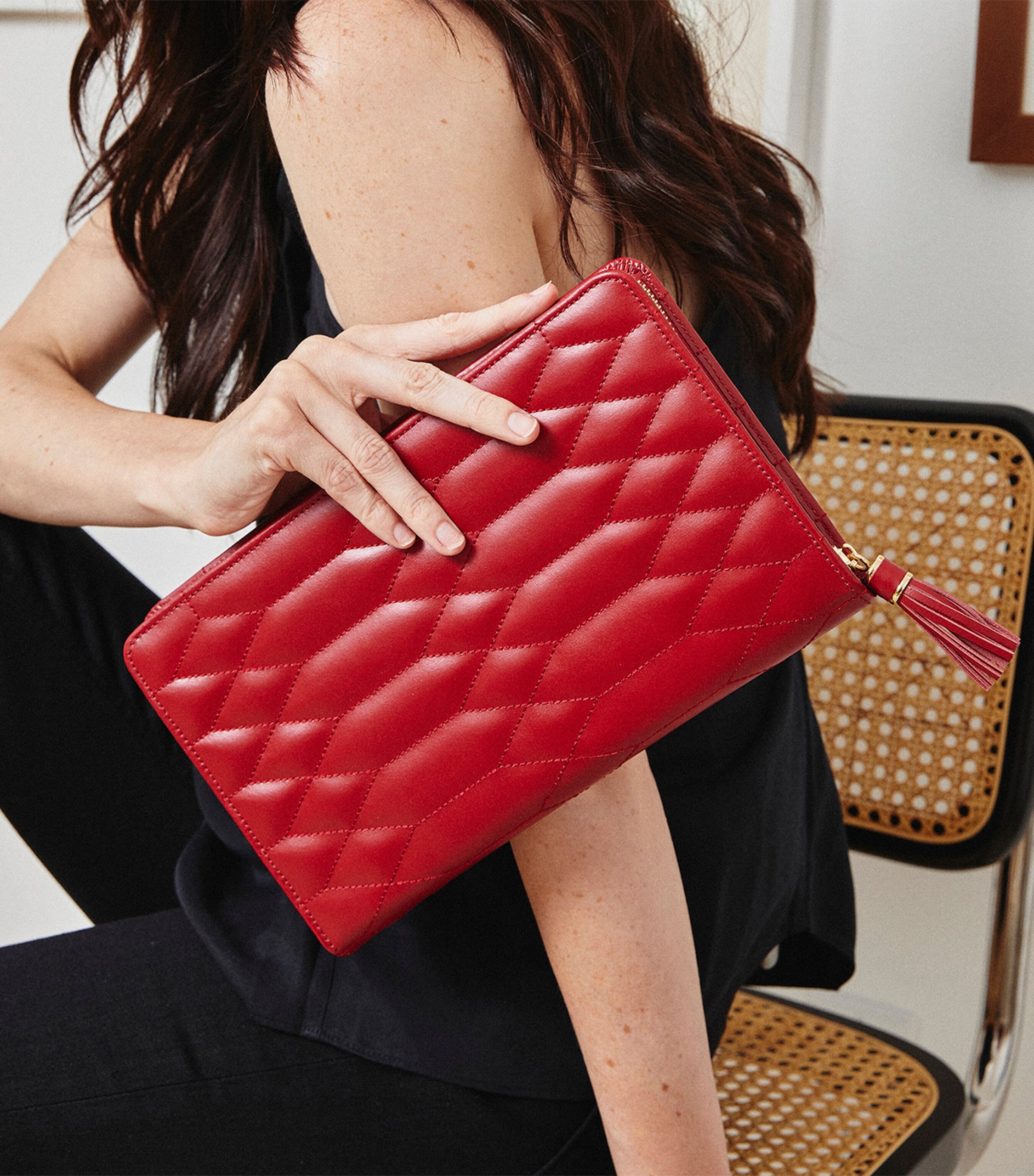 WOLF Leather Caroline Jewellery Portfolio Red Image 3