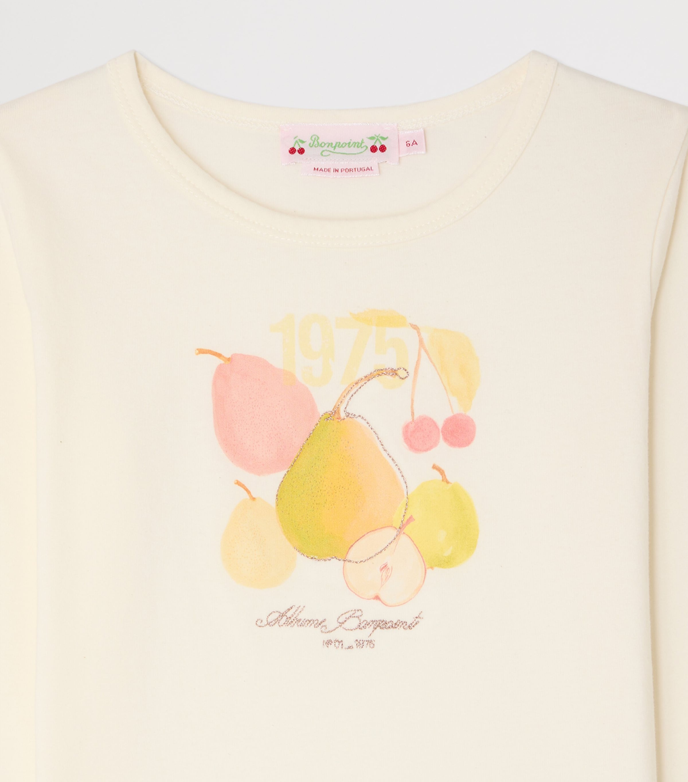 Fruit Print T-Shirt (4-12 Years) UPB IVOIRE Image 3