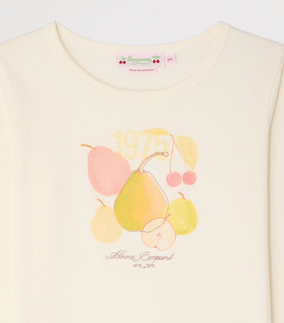Fruit Print T-Shirt (4-12 Years) UPB IVOIRE Image 3
