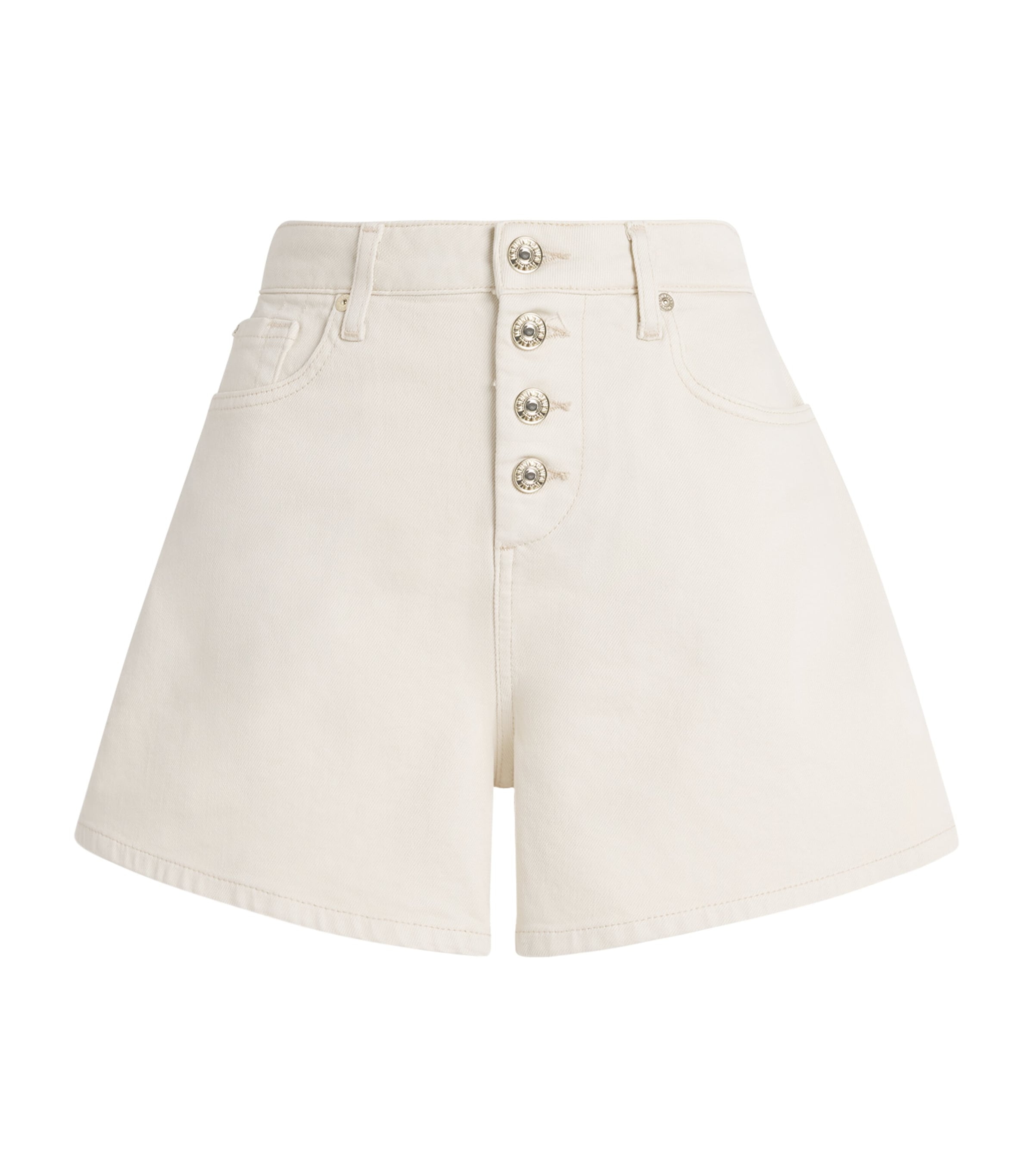 7 For All Mankind Womens Kori Denim Shorts Moondust Image 1