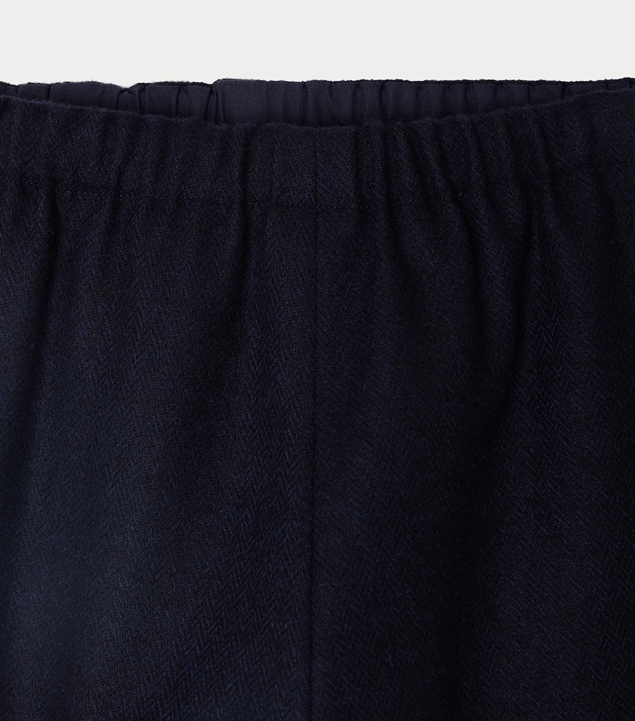Wool-Blend Tweed Elasticated Trousers (6-18 Months) BLEU INTENSE Image 3