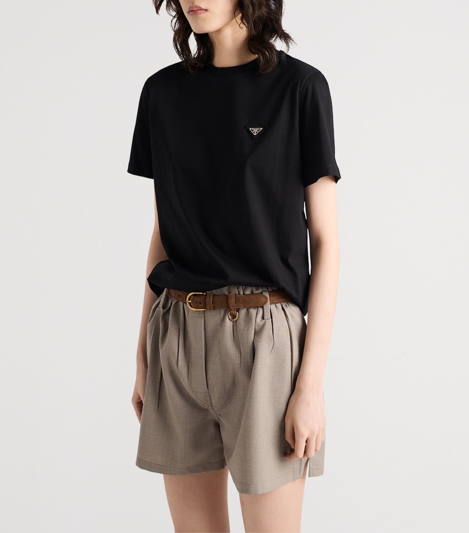 Cotton Distressed Logo T-Shirt F0002 Image 3