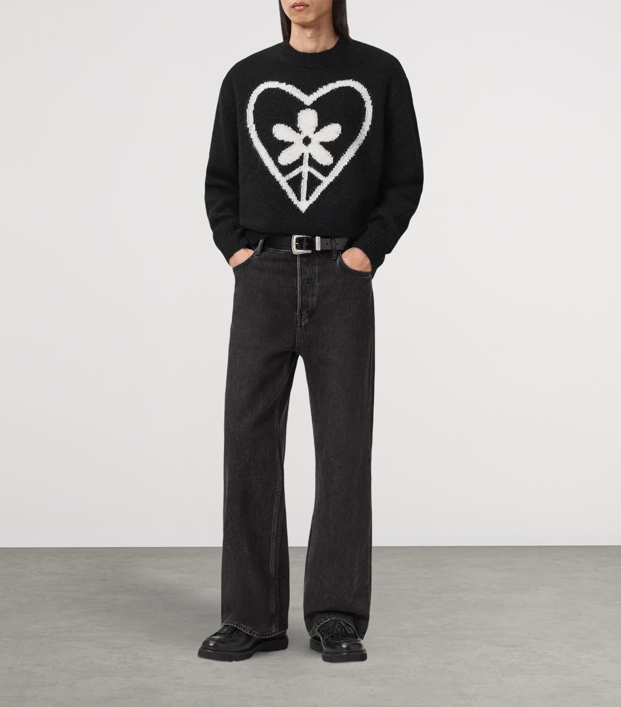 Finden Crew-Neck Sweater BLACK Image 2