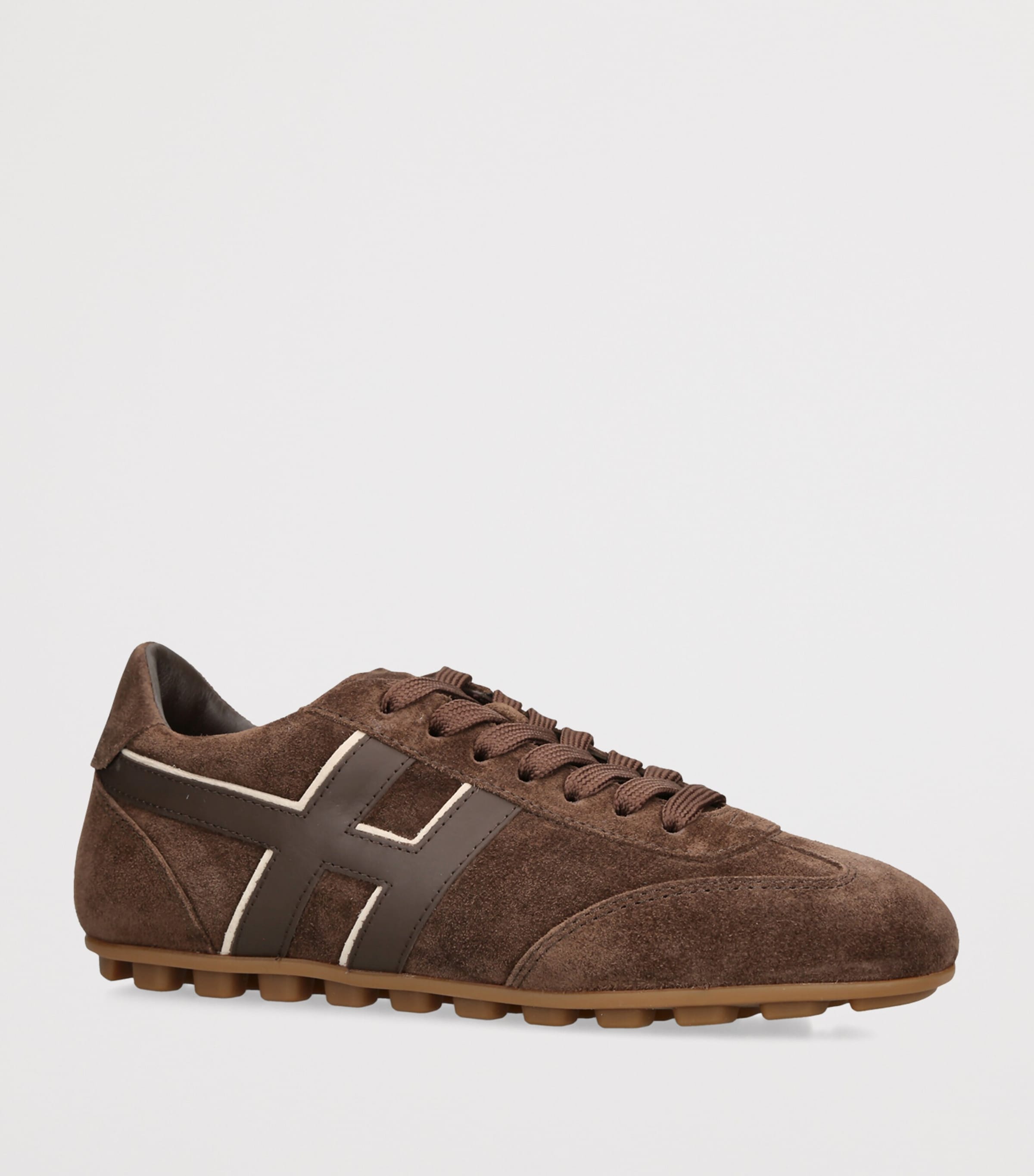 Hogan Suede Allacciato Sneakers Dark Brown Image 2