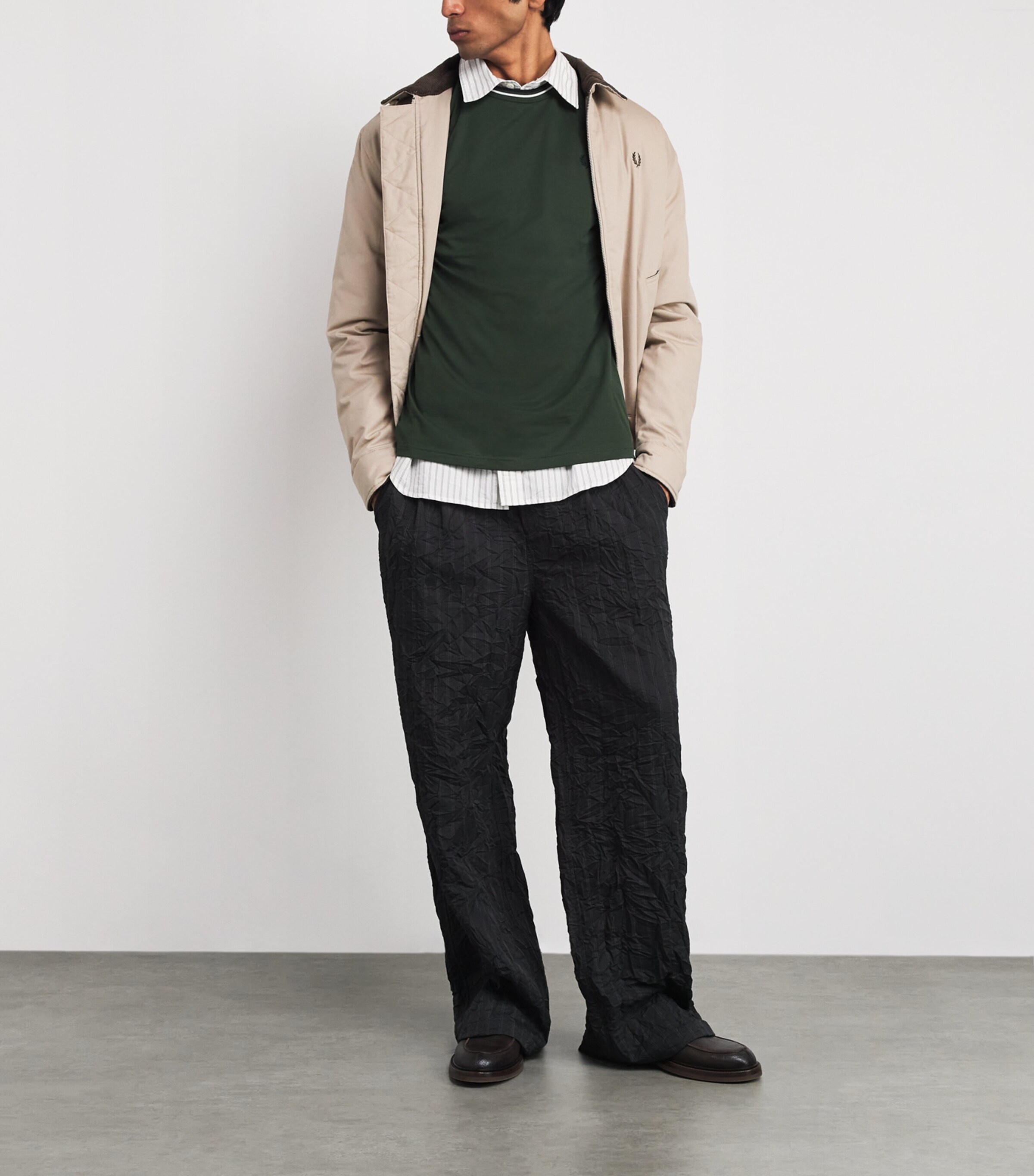 Cotton Twin Tipped T-Shirt 53ACRTGRN/SNWWHT/NVY Image 2