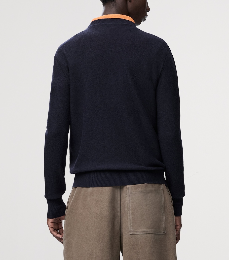 x Louis Wain Wool-Blend Anagram Cat Sweater DARK NAVY BLUE Image 4