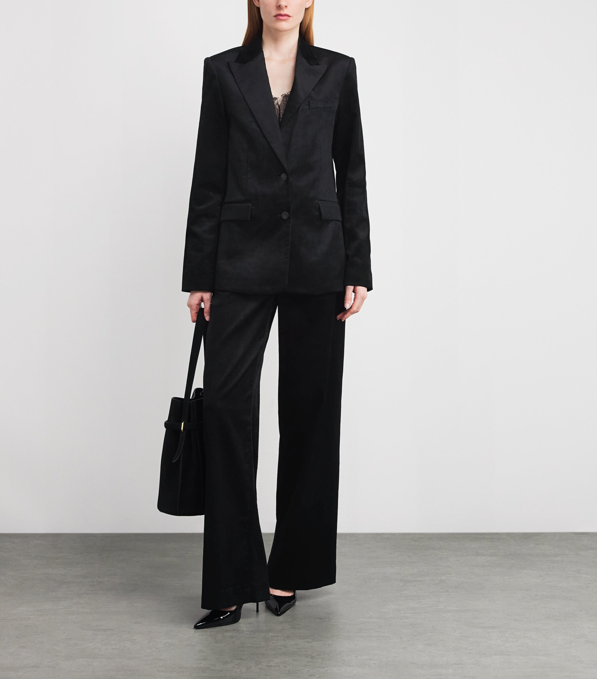 Velvet Blazer 001BLK Image 2