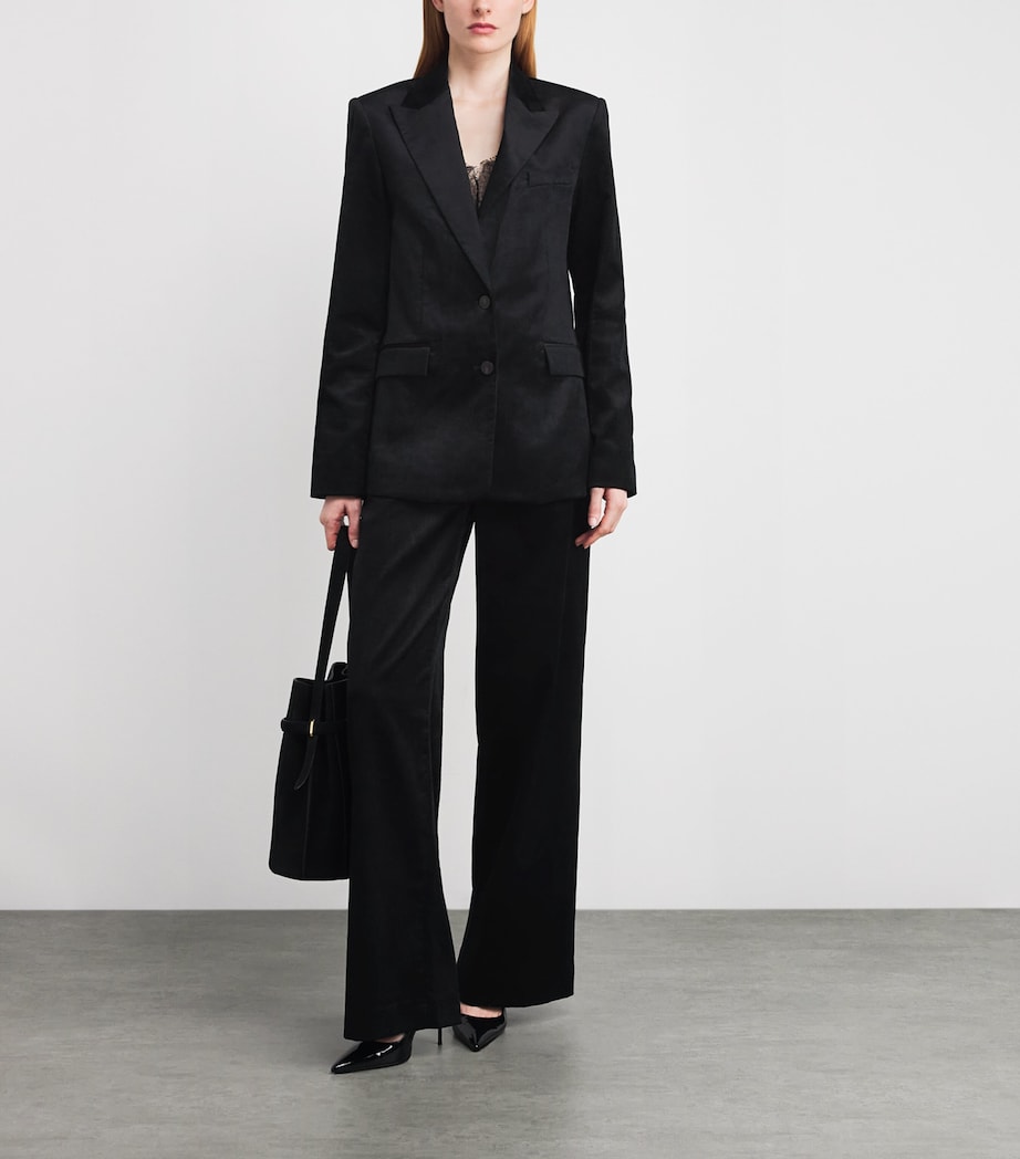 Velvet Blazer 001BLK Image 2