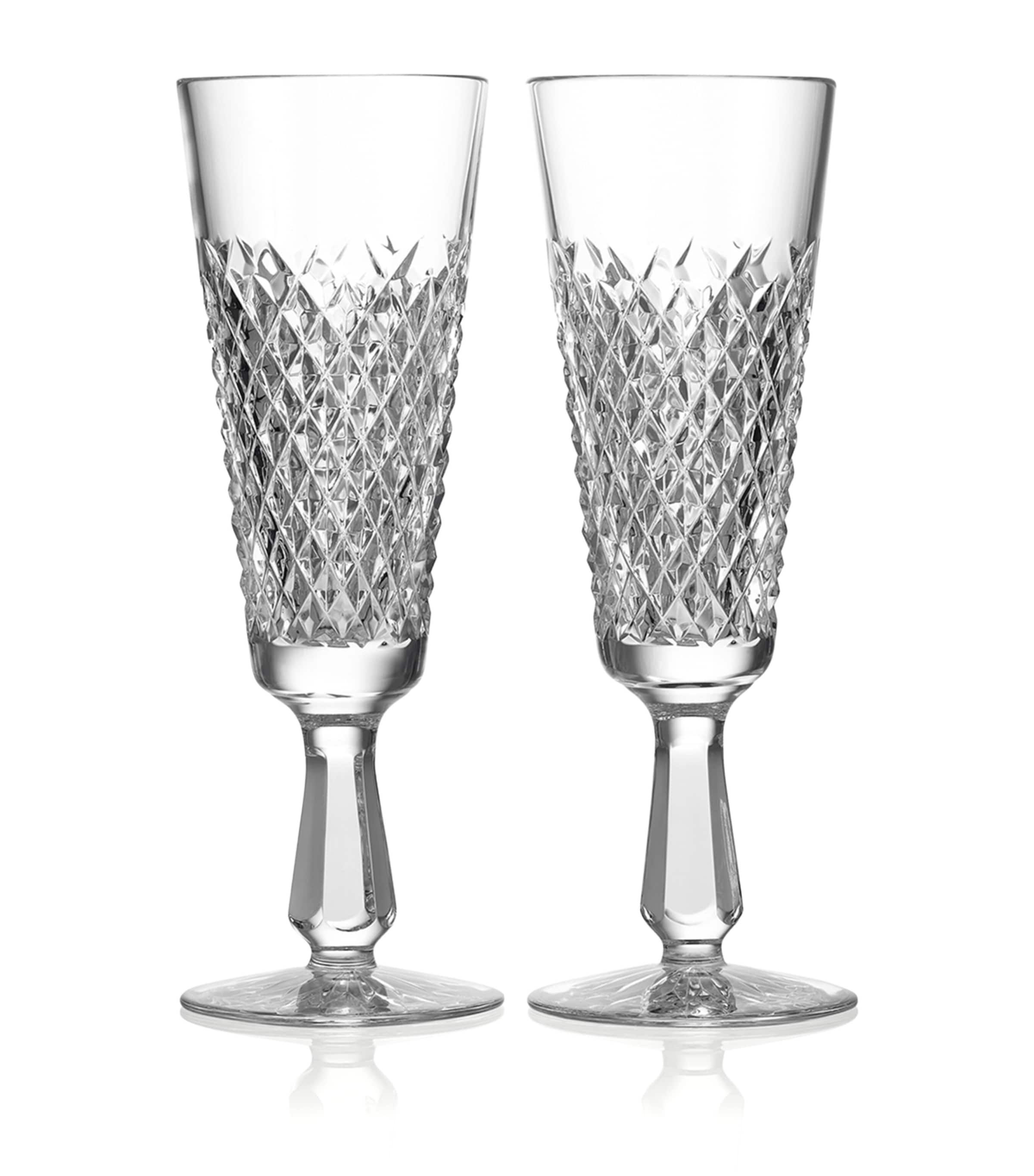 Waterford Set Of 2 Mastercraft Heritage Alana Champagne Flutes In Clear