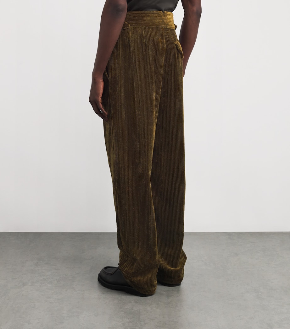 Corduroy Belt-Front Trousers U6203 Image 4
