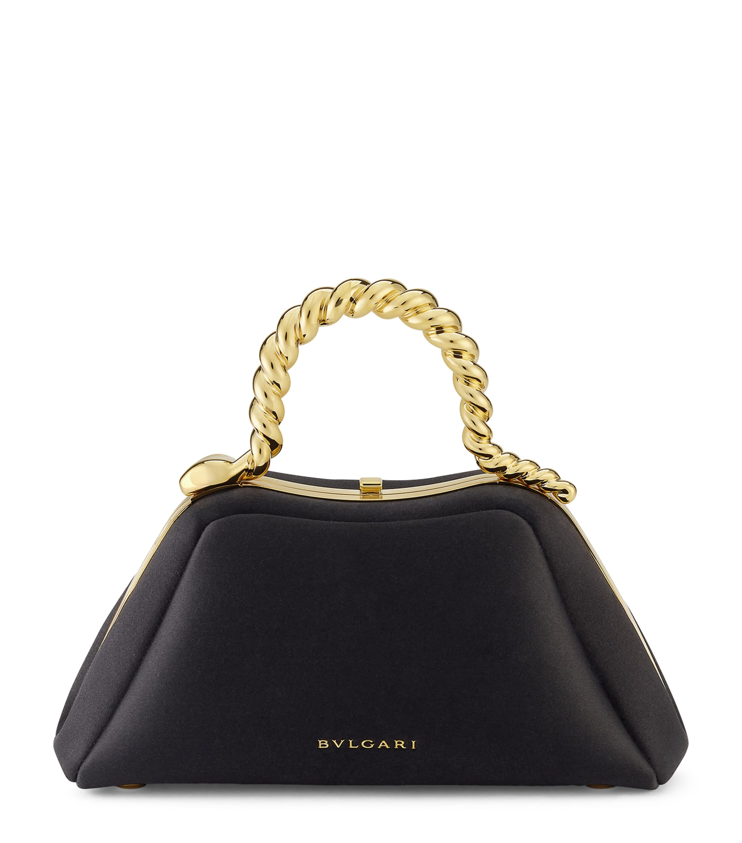 x Geraldine Guyot Mini Satin Serpentine Top-Handle Bag BLACK Image 1
