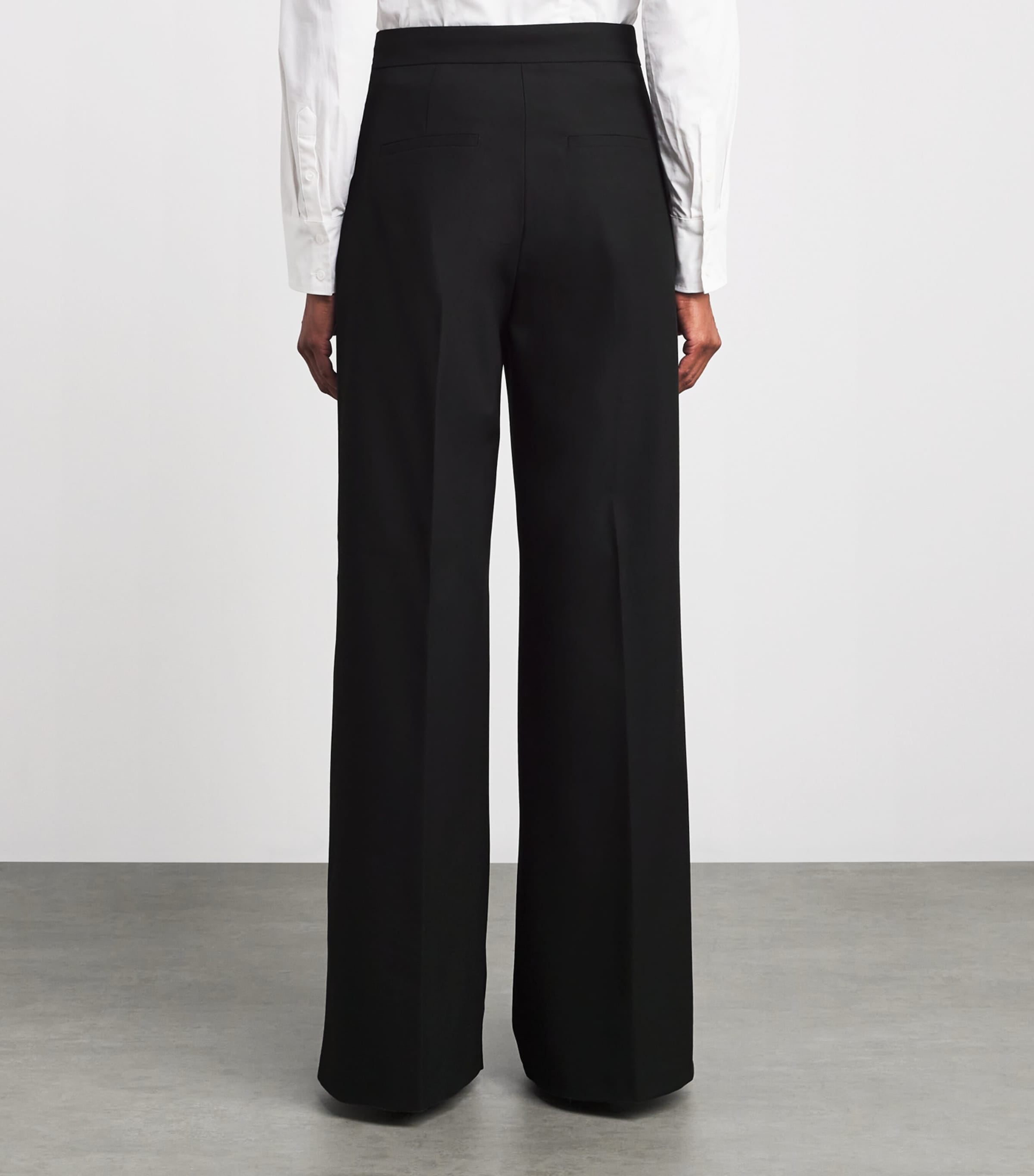 Wide-Leg Trousers BLACK Image 4