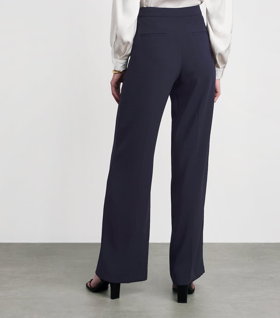 Claudie Pierlot Womens Sailor Wide-Leg Trousers Navy Image 5