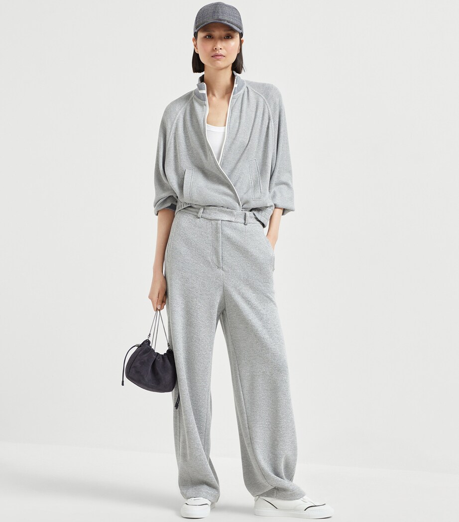 Sparkling Piqué Wide-Leg Trousers C4527 Image 4