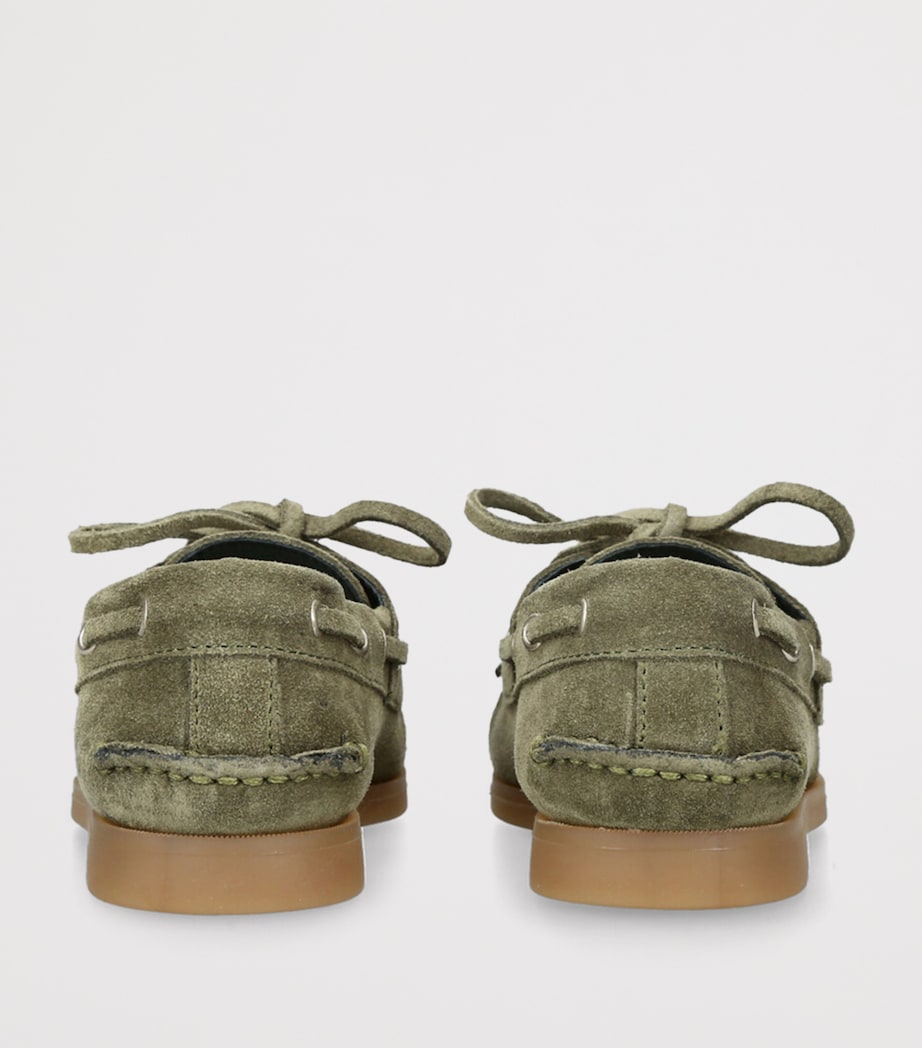 Golden Goose Suede Cruise Boat Shoes Green Image 2