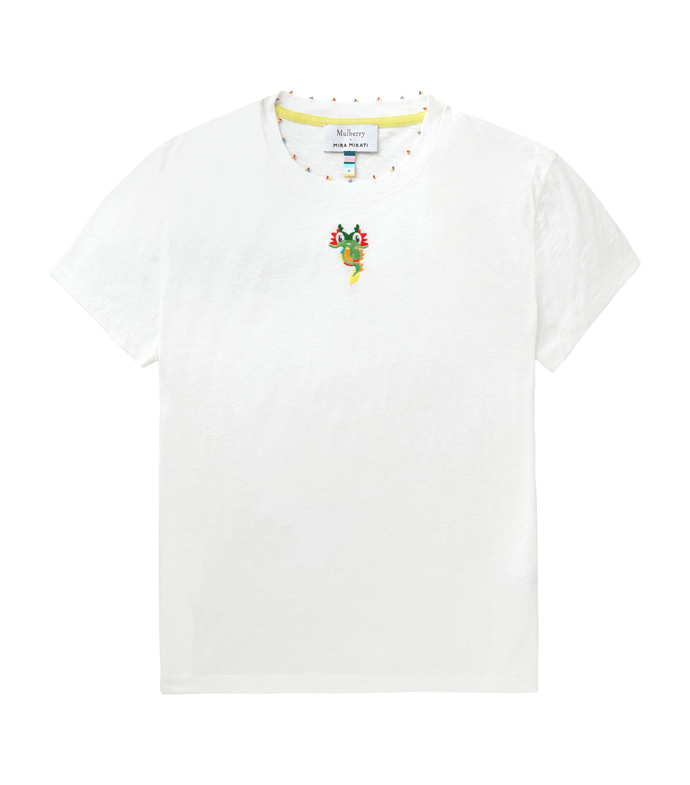 Mulberry X Mira Mikati Organic Cotton T-shirt In White