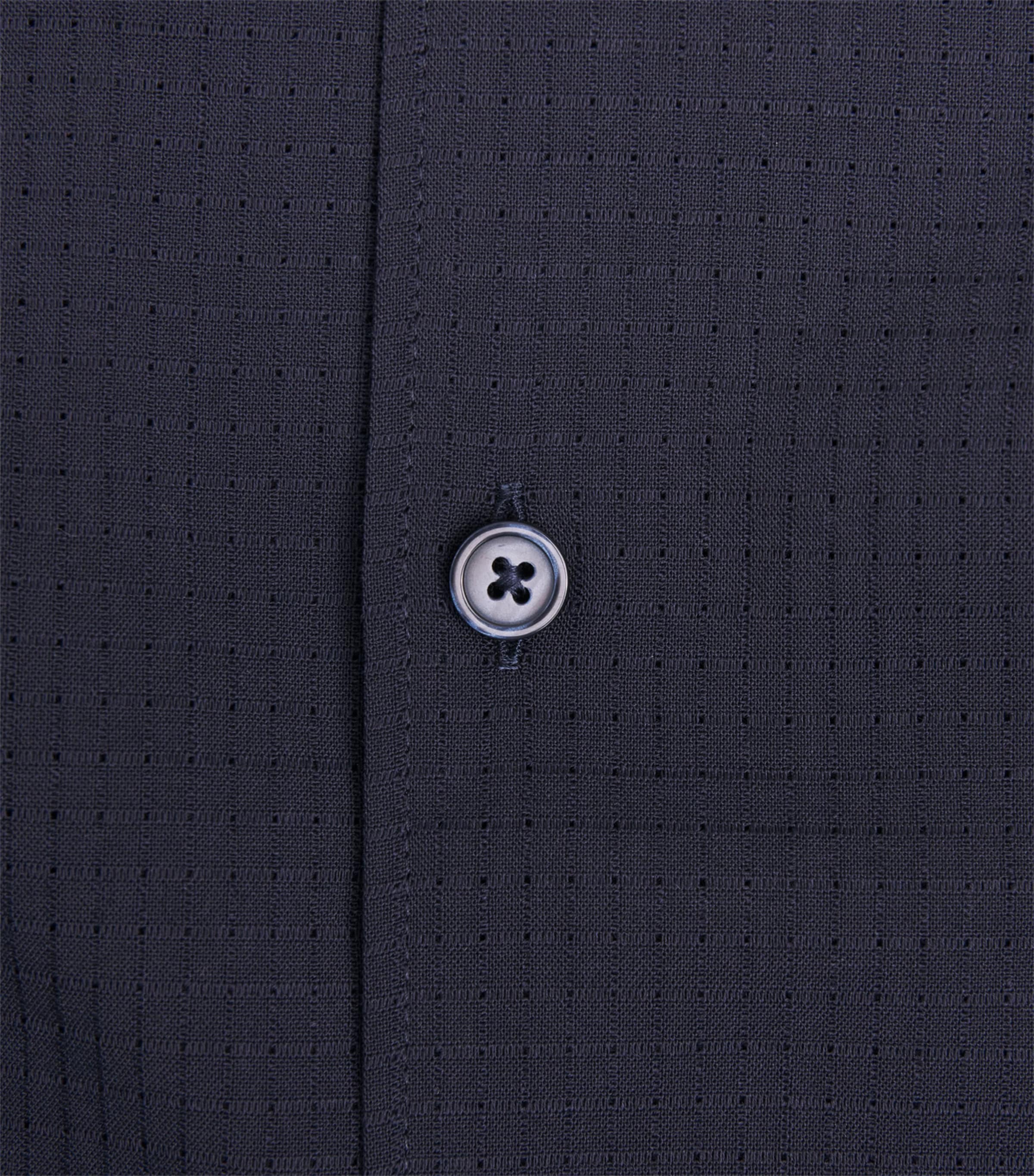 BOSS Mens Wool-Blend Shirt Dark Blue Image 6