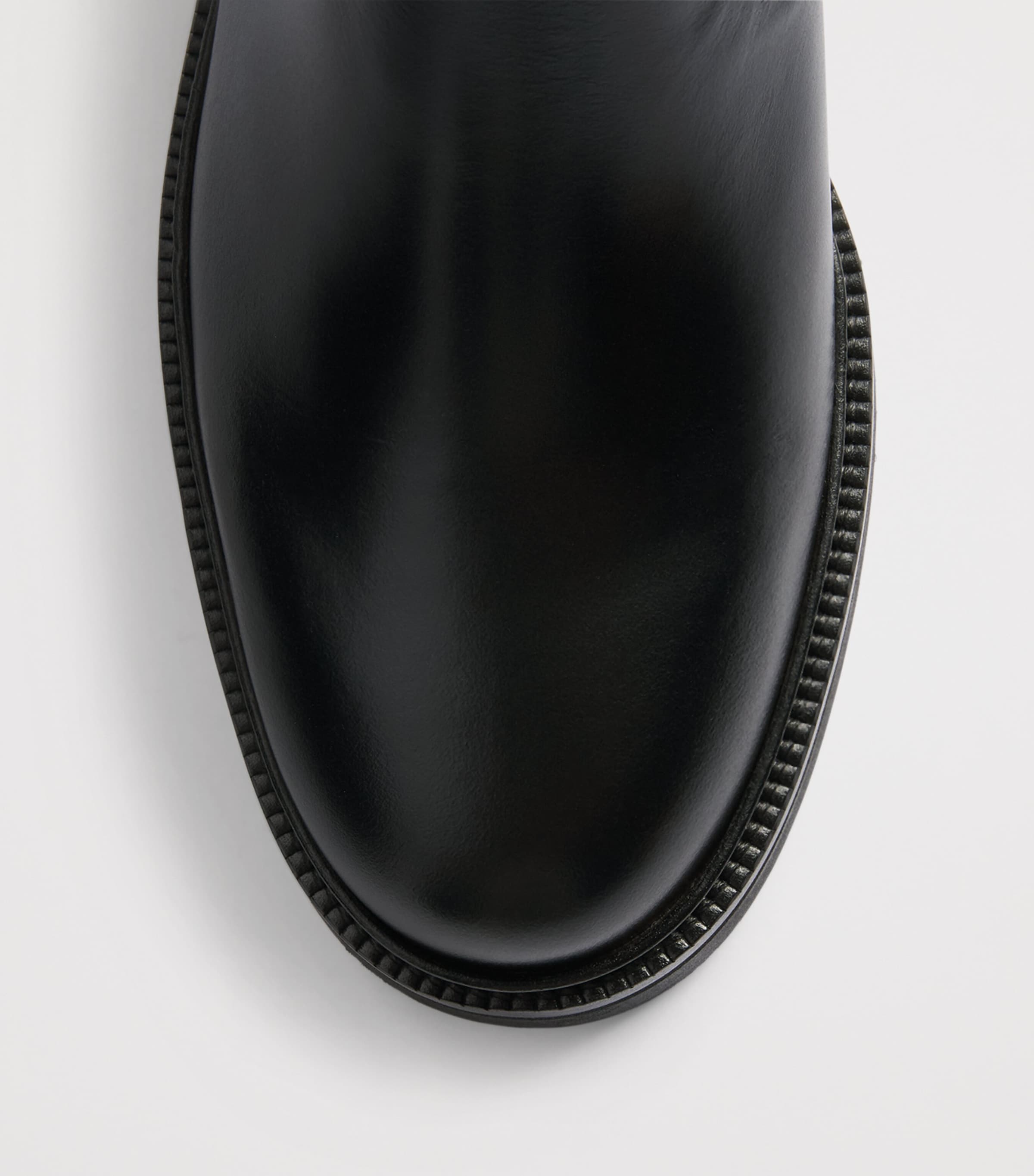 Maje Leather Embellished Knee Boots Black Image 5