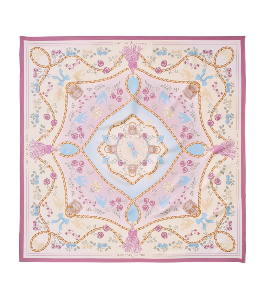Aspinal Of London Silk Mayfair Scarf Rose Image 1