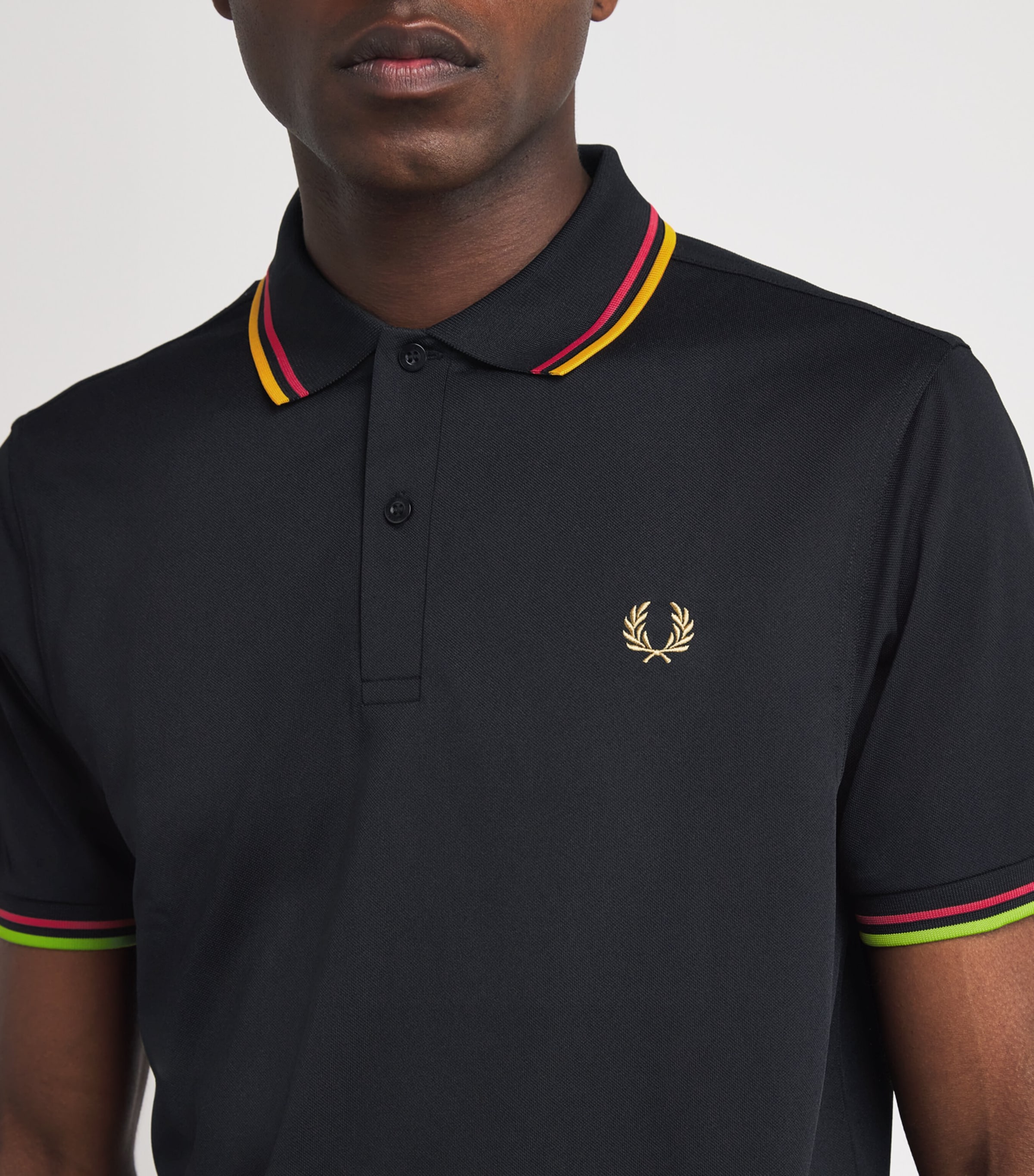 Fred Perry Black Twin Tipped Polo Shirt | Harrods US