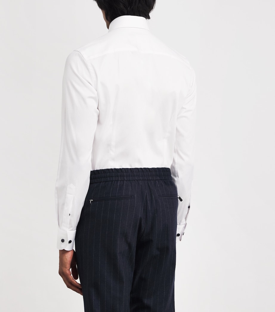 Signature Twill Slim Fit Shirt WHITE SOLID Image 4