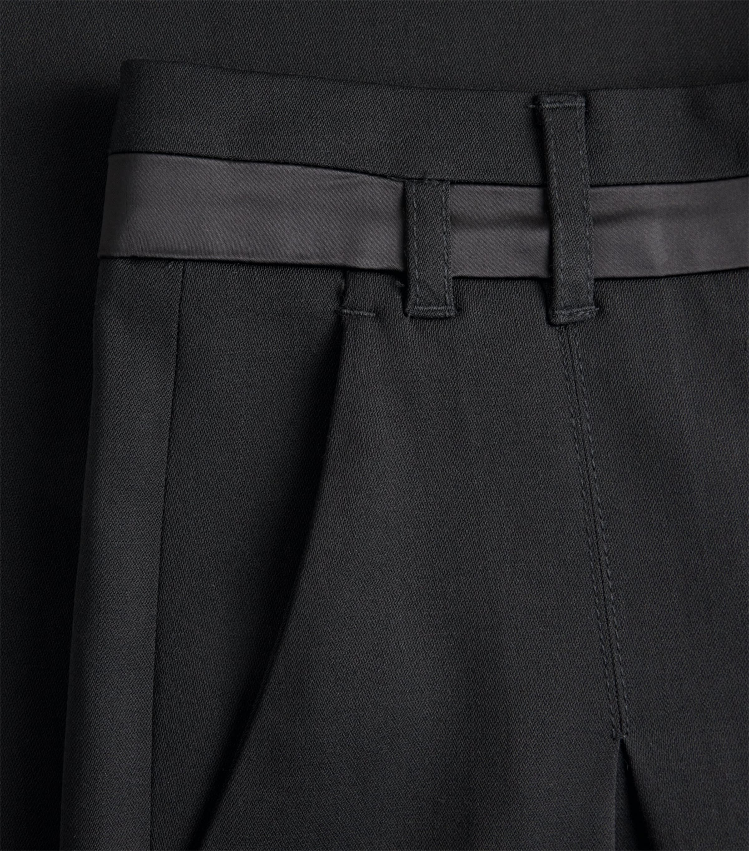 ME+EM Womens Wool-Blend Exaggerated Taper Tux Trousers Black Image 6